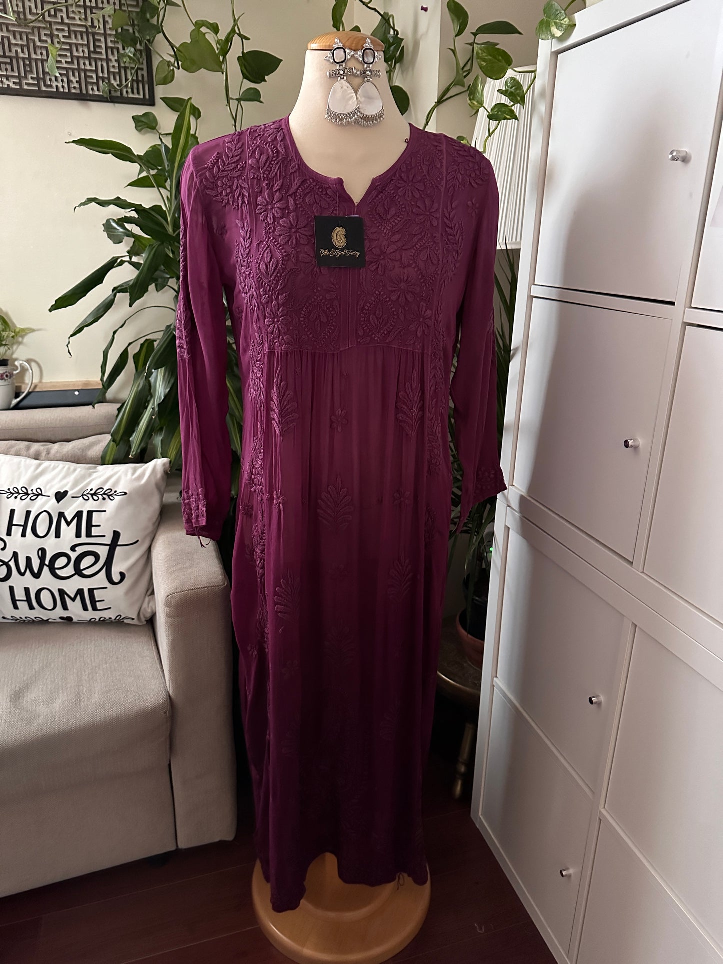 Deep Purple - Premium Viscose Nyra Cut Kurti