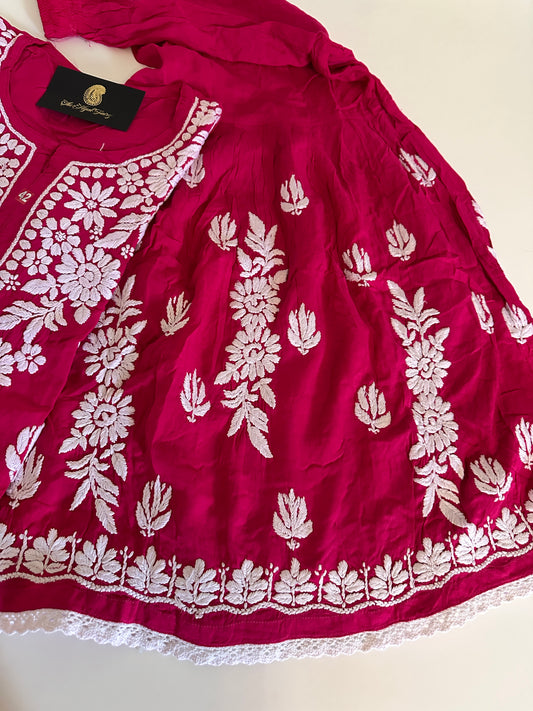 Dark Pink - Modal Gharara Set