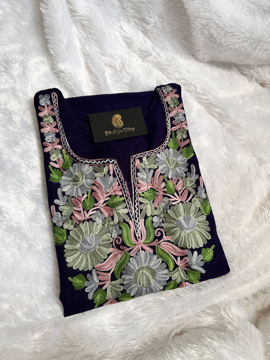 Pashmina Pheran - Navy Blue 6