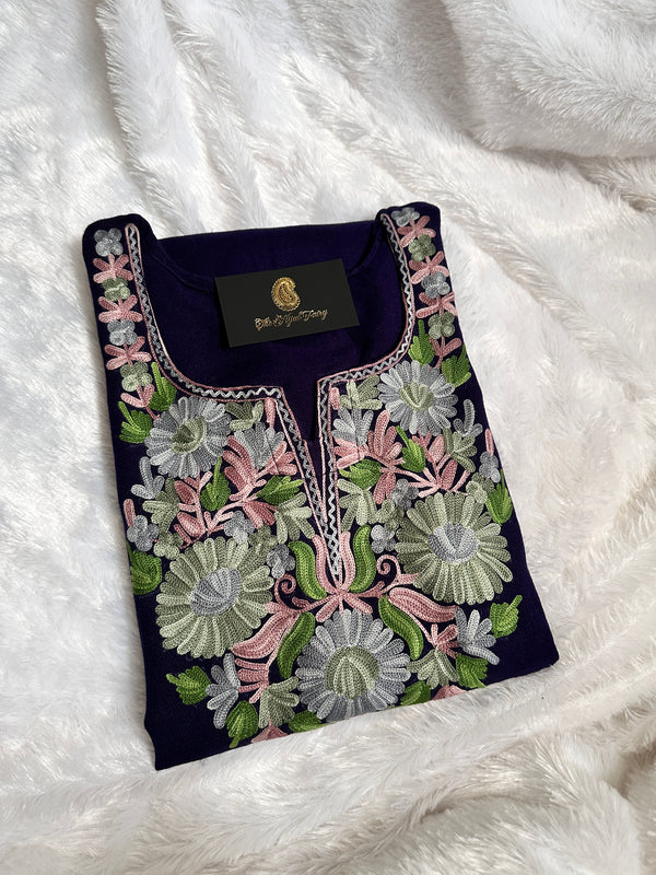 Pashmina Pheran - Navy Blue 6