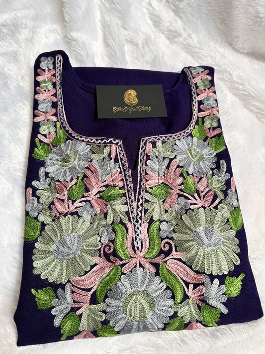 Pashmina Pheran - Navy Blue 6