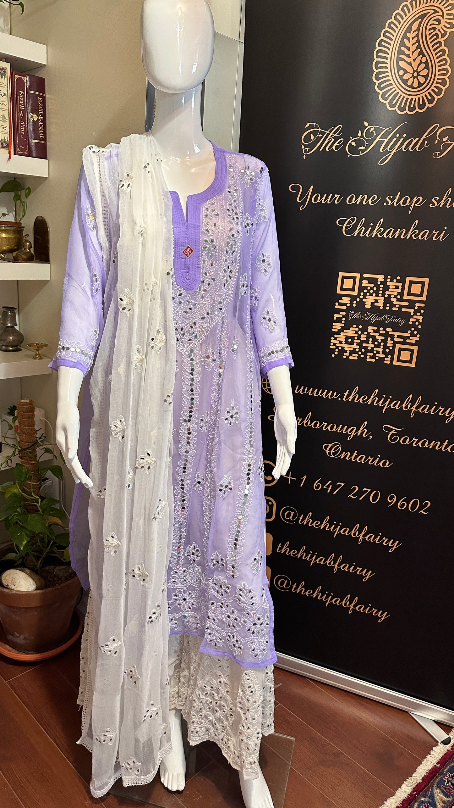 Lavender - Georgette Mirror Kurta