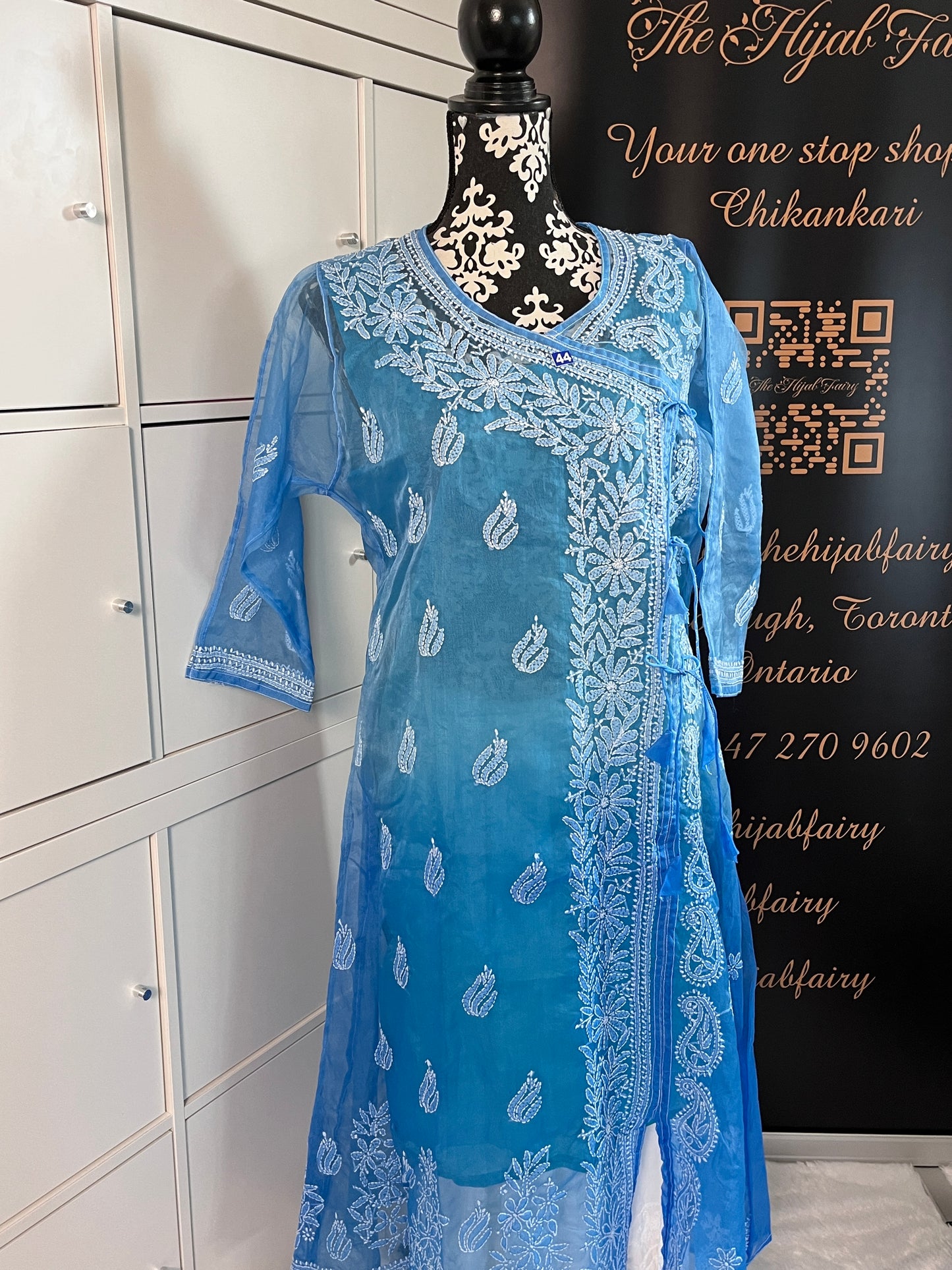 Organza Ombre Angrakha Bleu