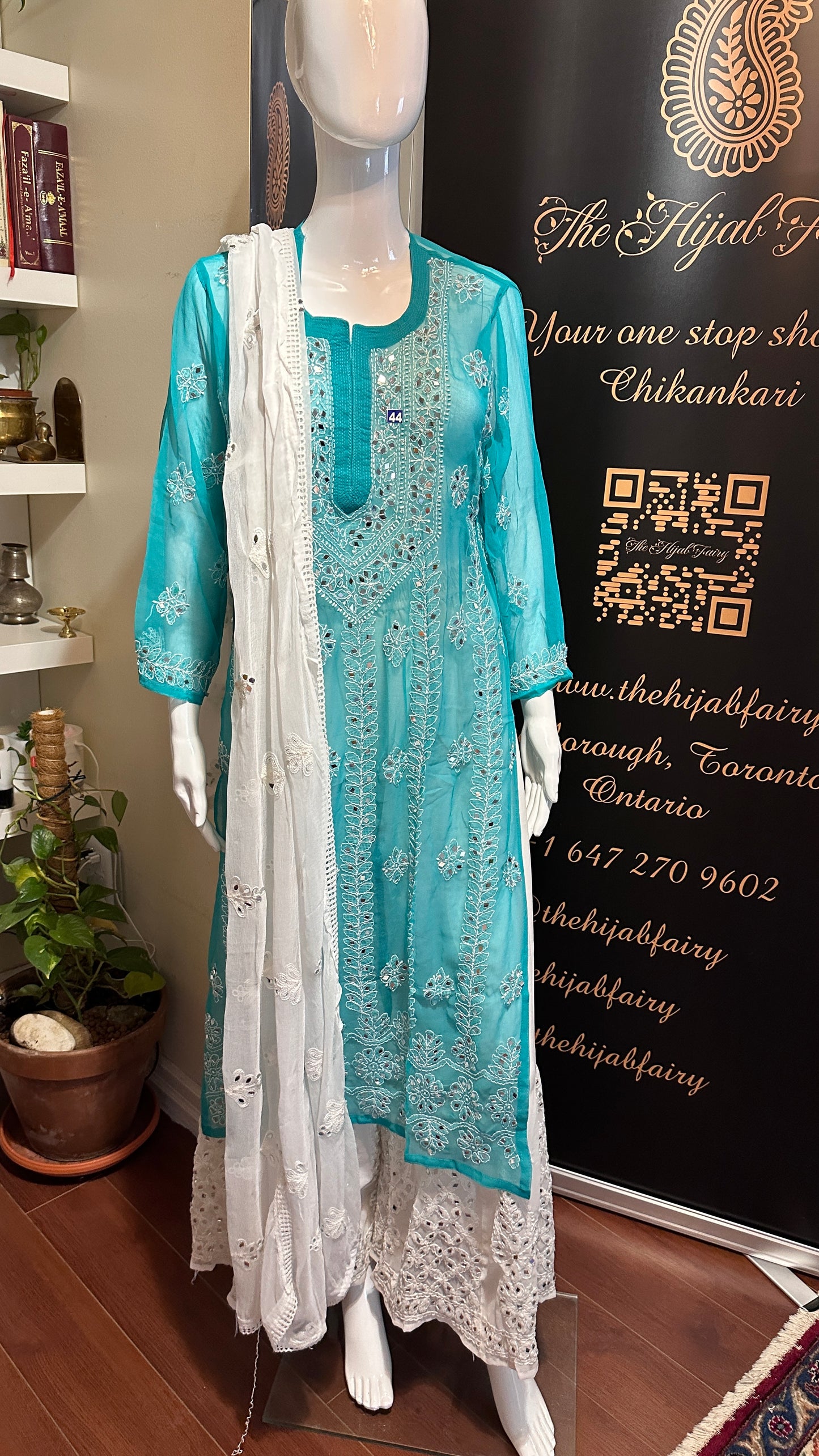 Drama Green - Georgette Mirror Kurta