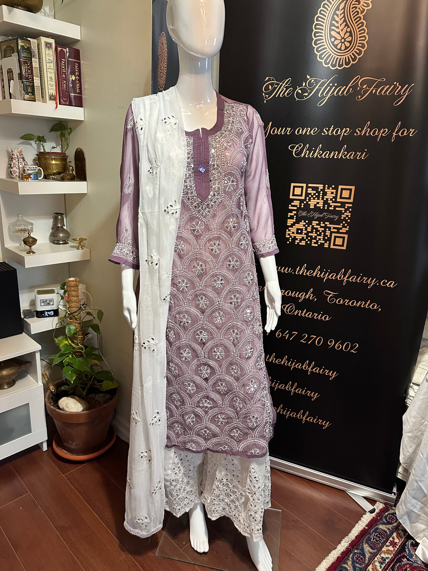 Dusty Lilac - Georgette Mirror Kurta