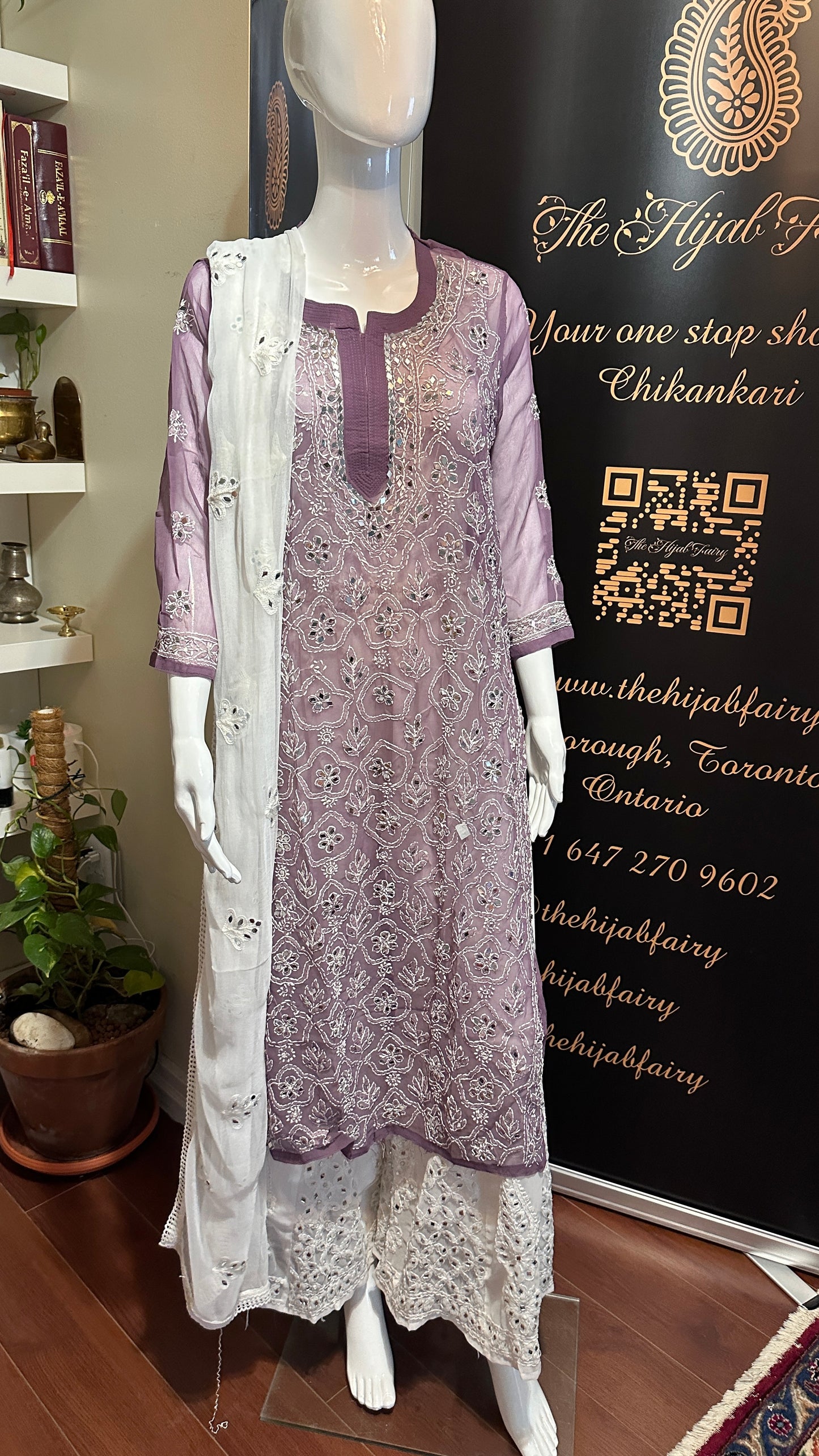 Dusty Lilac - Georgette Mirror Kurta