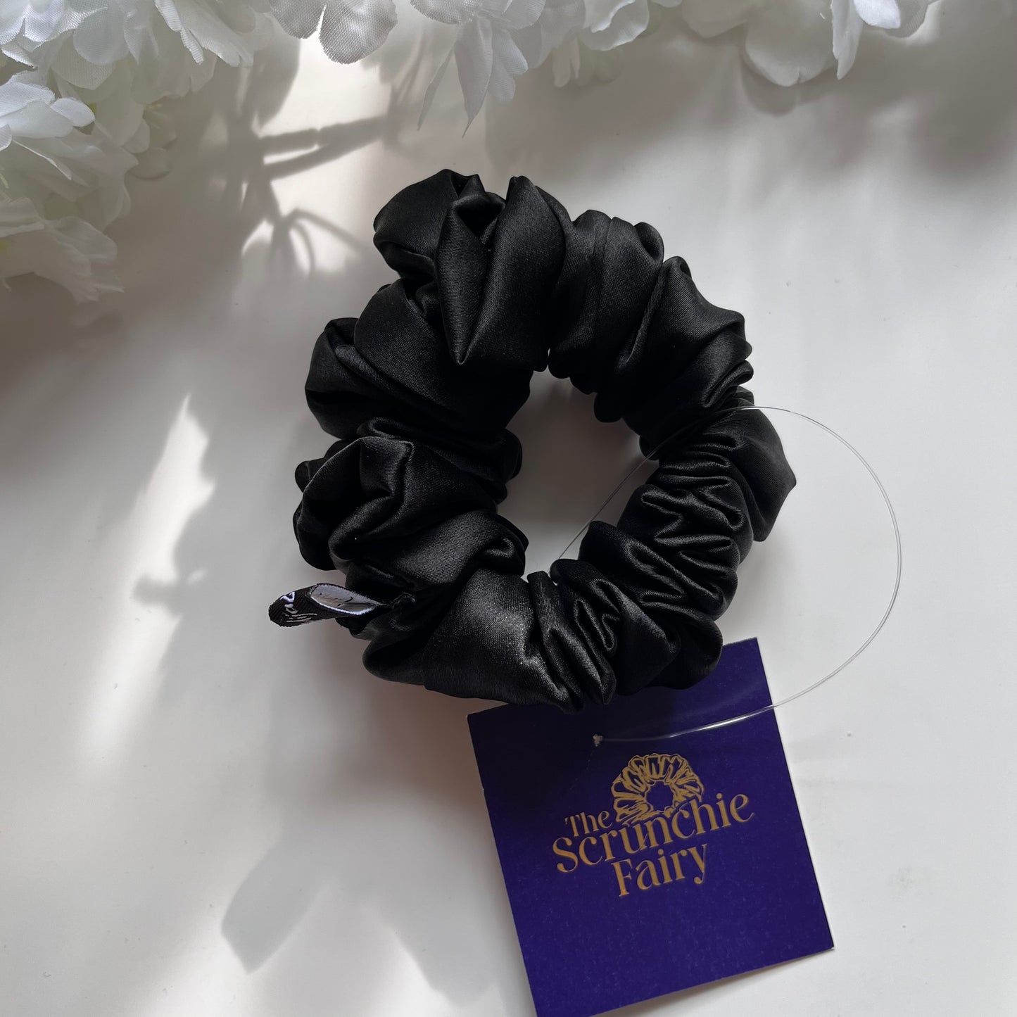 Black Satin Scrunchie