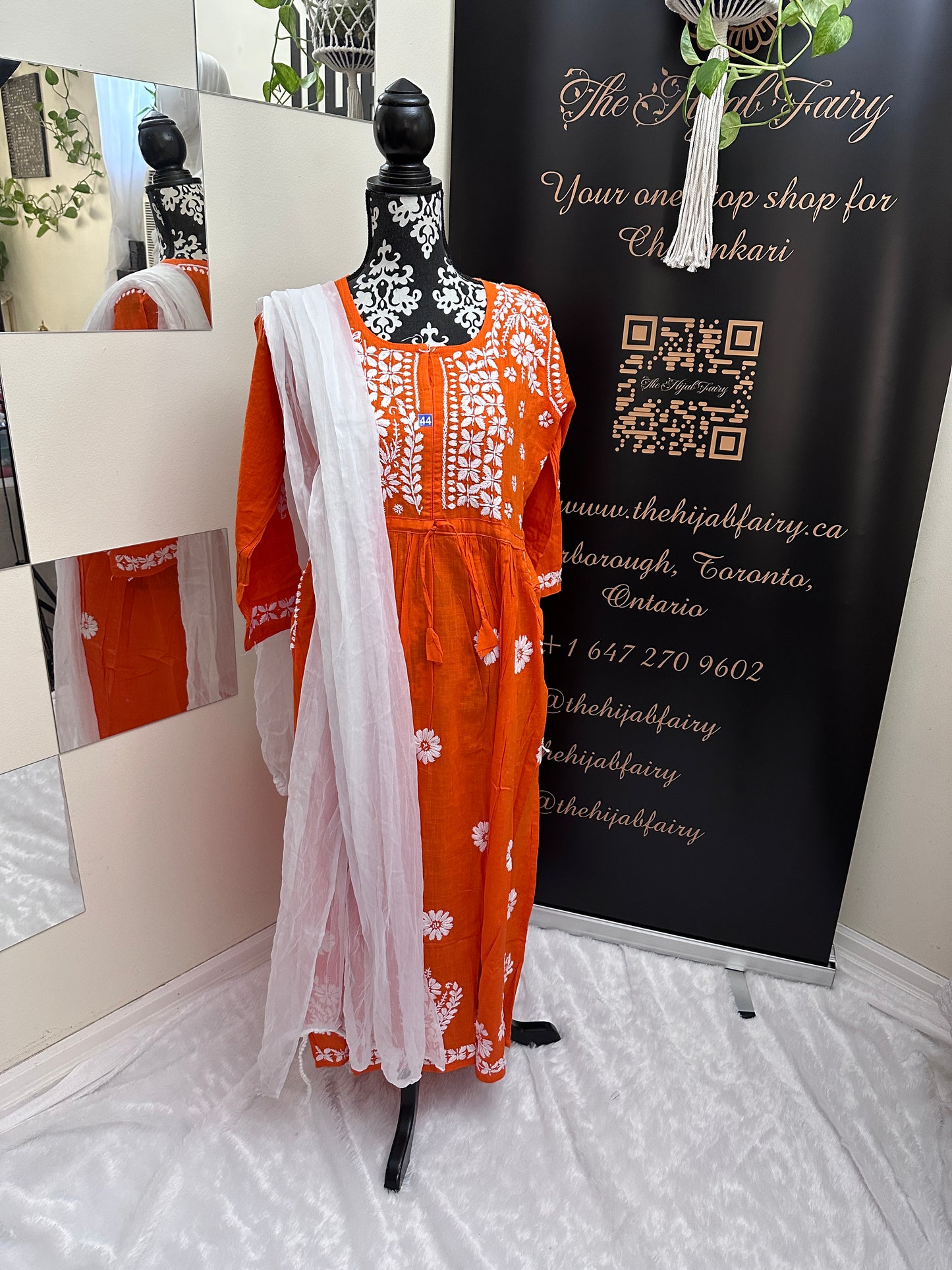 Orange - Slub Cotton Gown