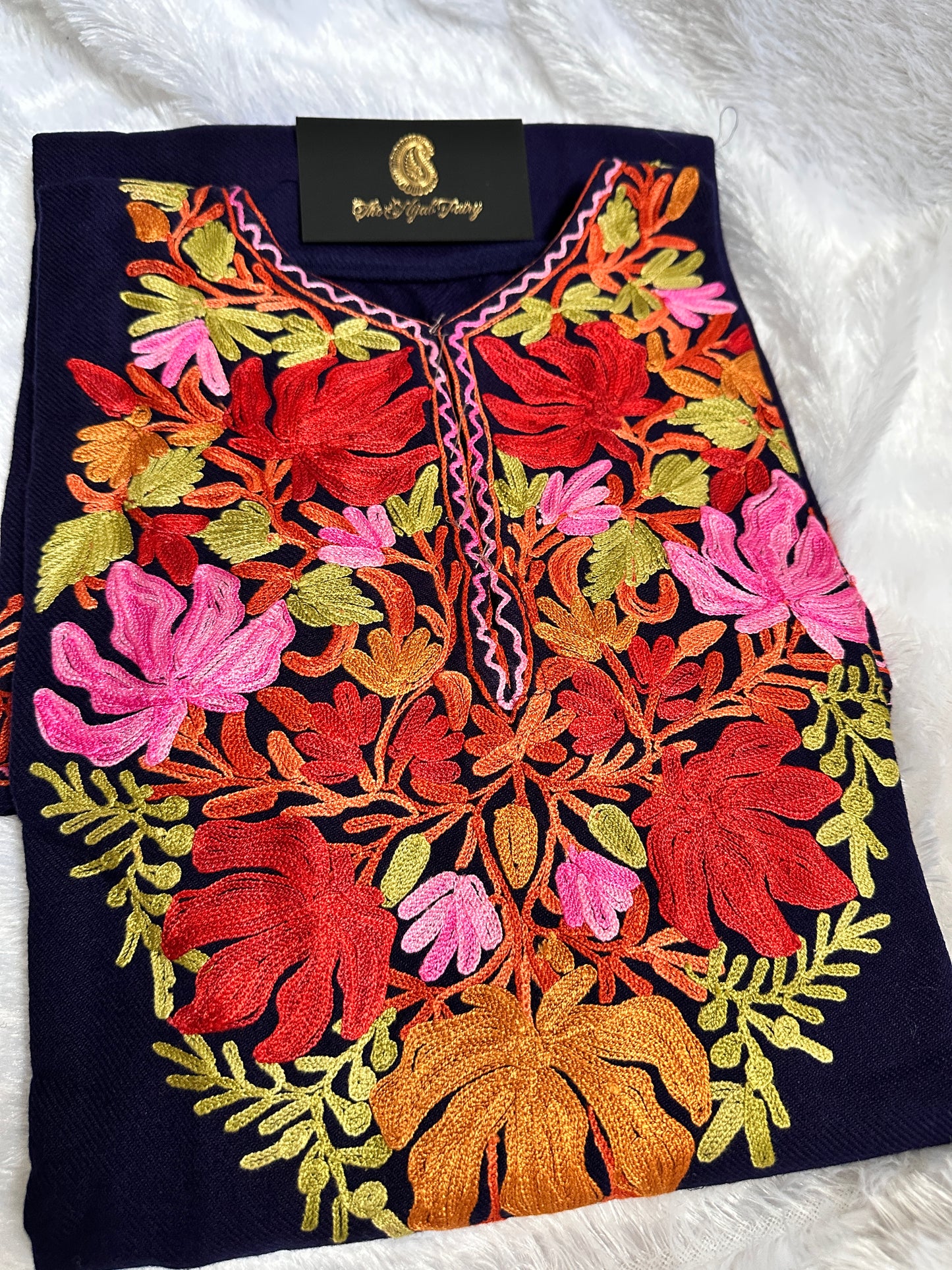 Pashmina Pheran - Navy Blue 7