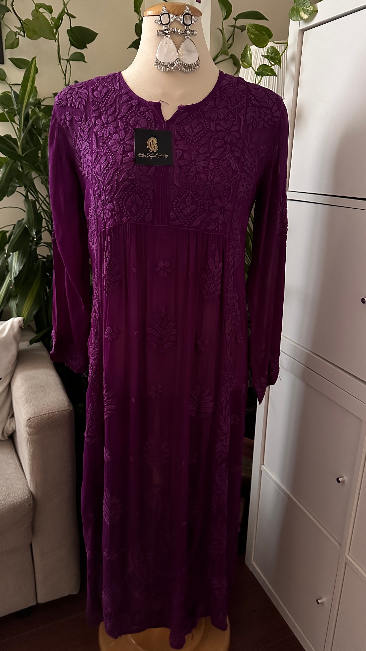 Purple - Premium Viscose Nyra Cut Kurti