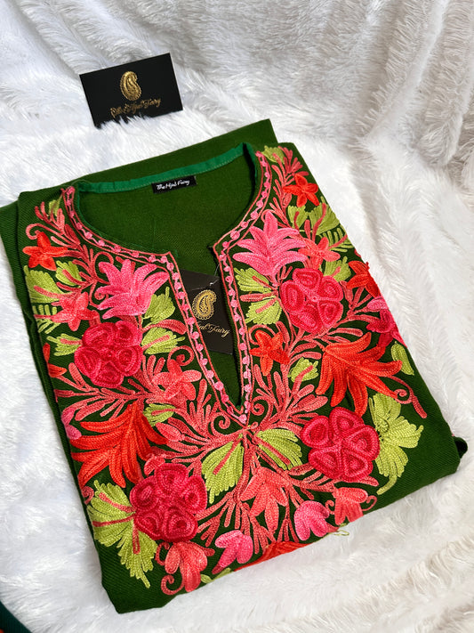 Pashmina Pheran - Green 3