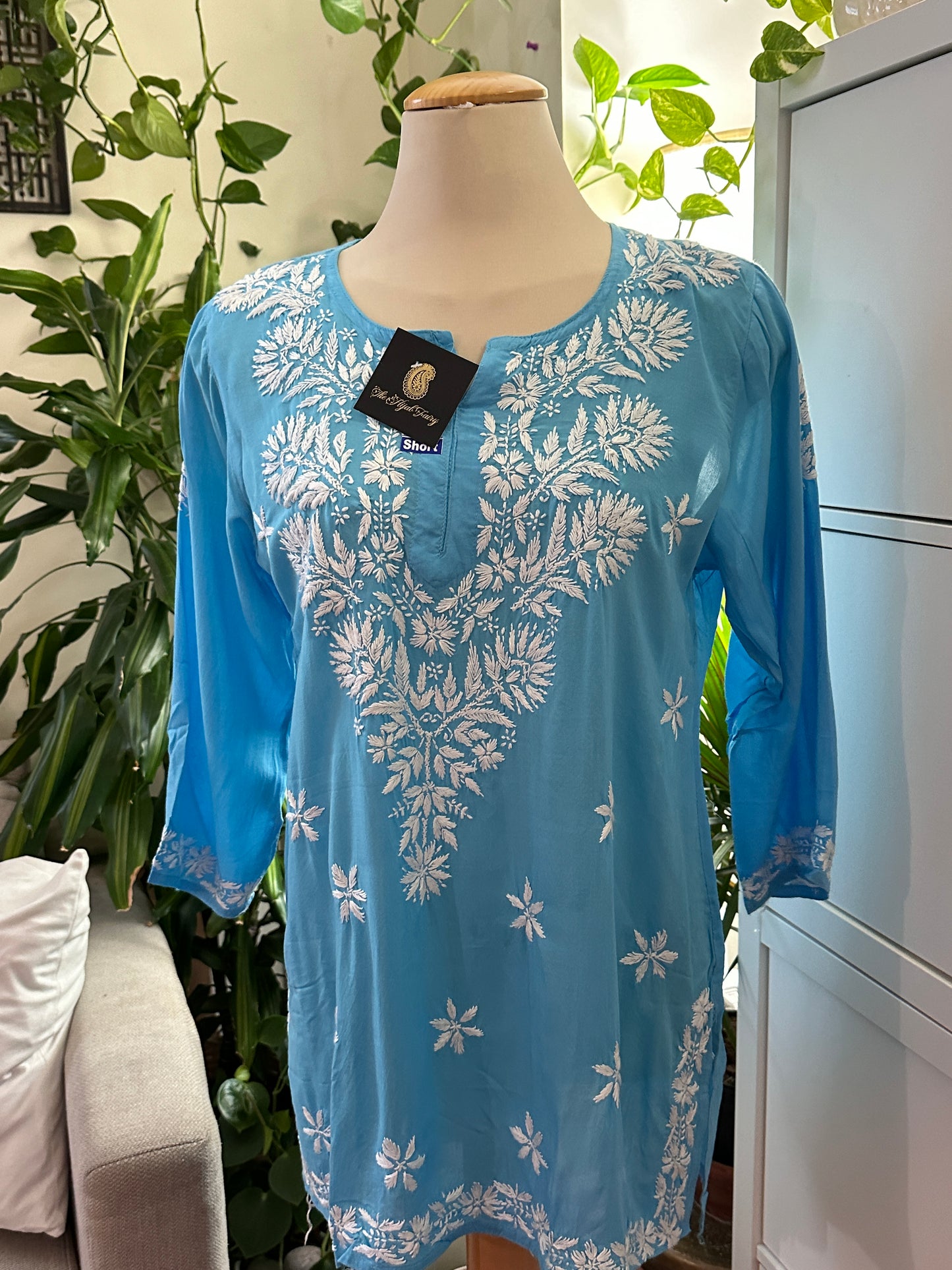 Sky Blue Modal Short Top