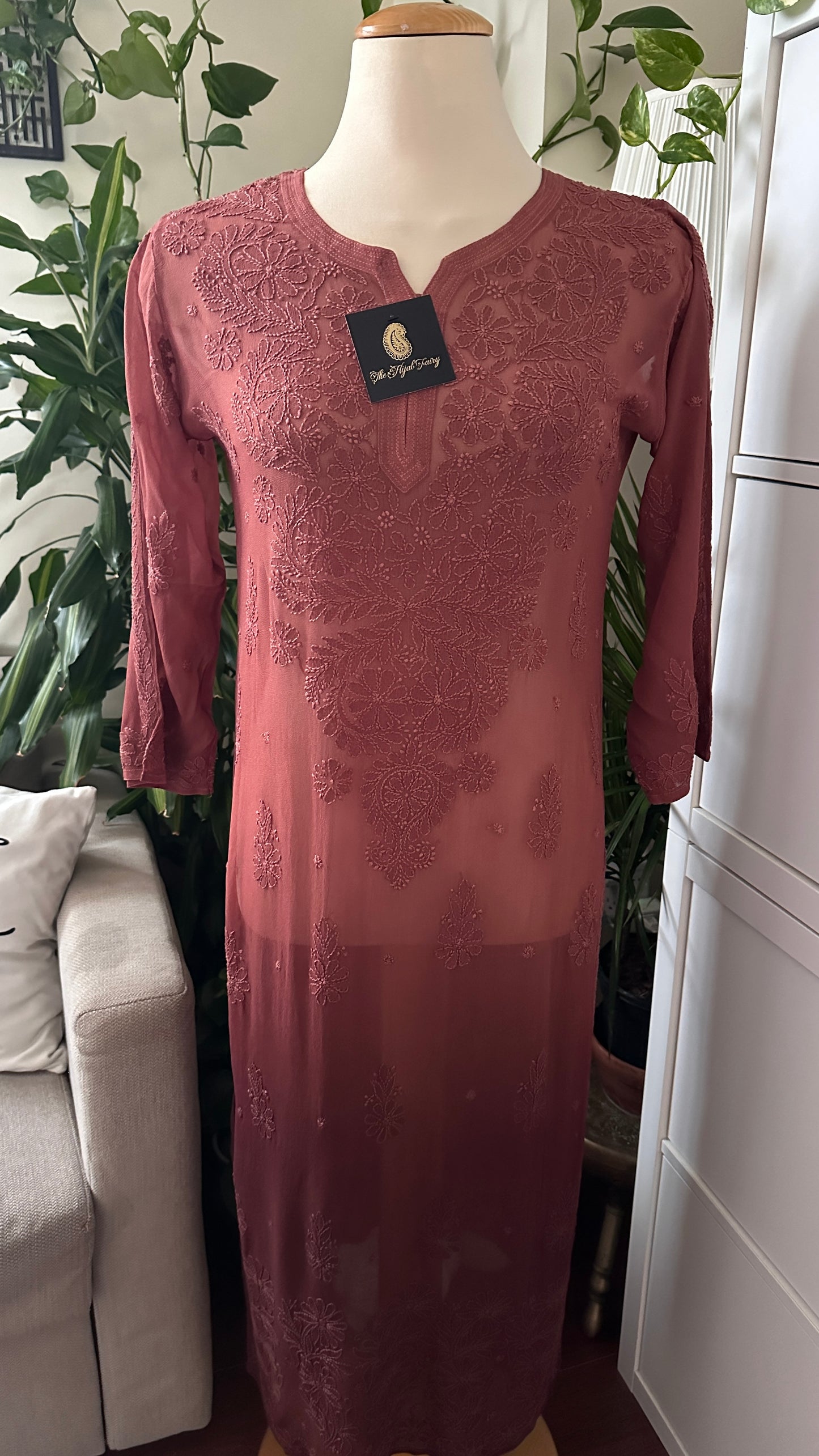 Amber Brown Ombré - Premium Viscose Kurti