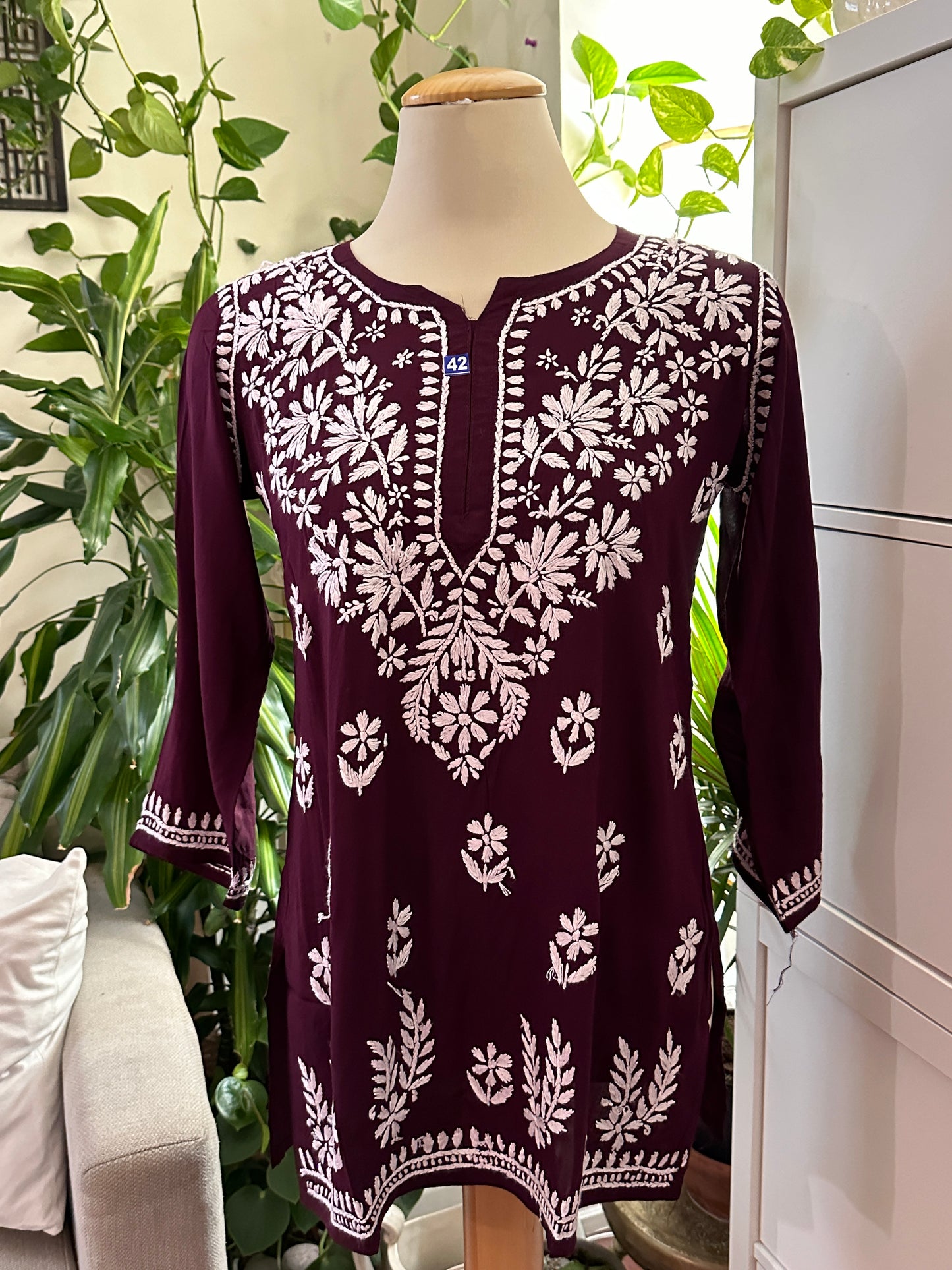 Burgundy Modal Short Top