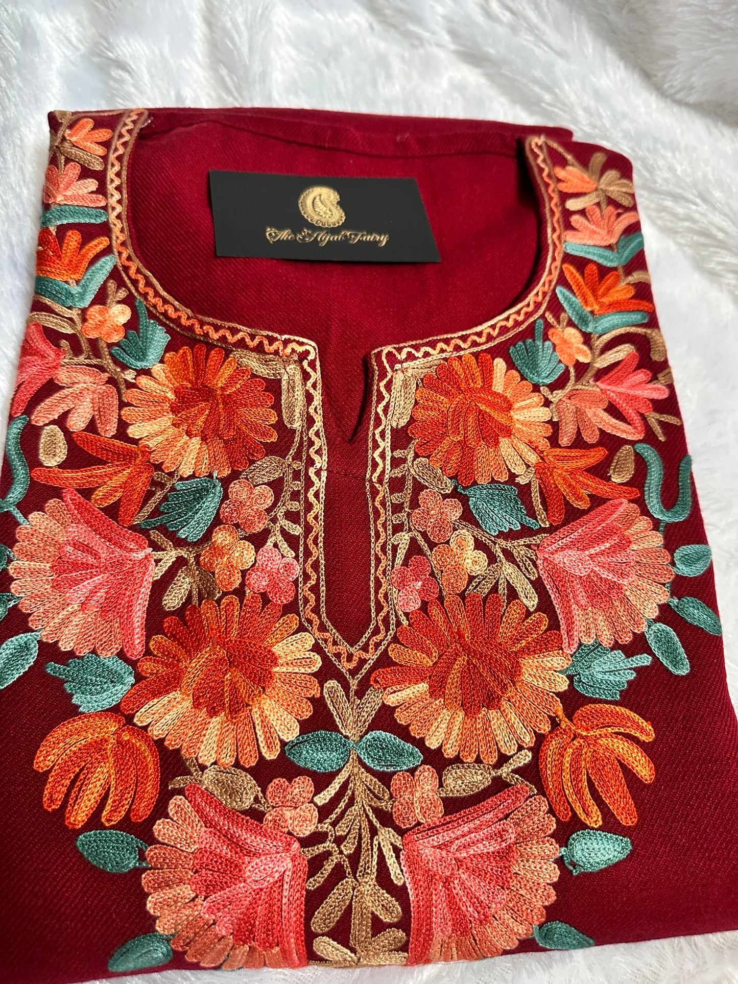 Pashmina Pheran - Maroon 2