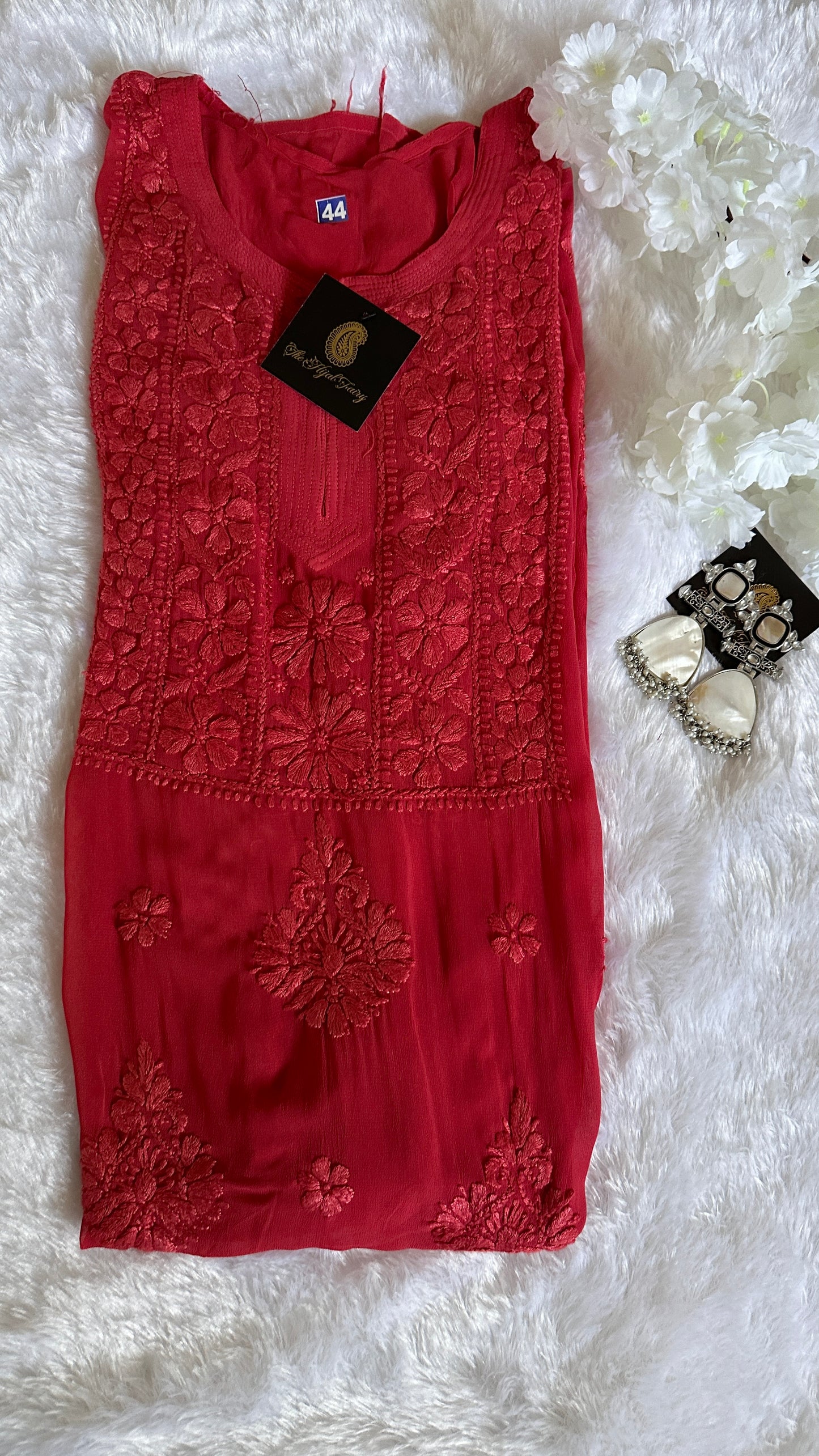 Coral Pink - Premium Viscose Kurti