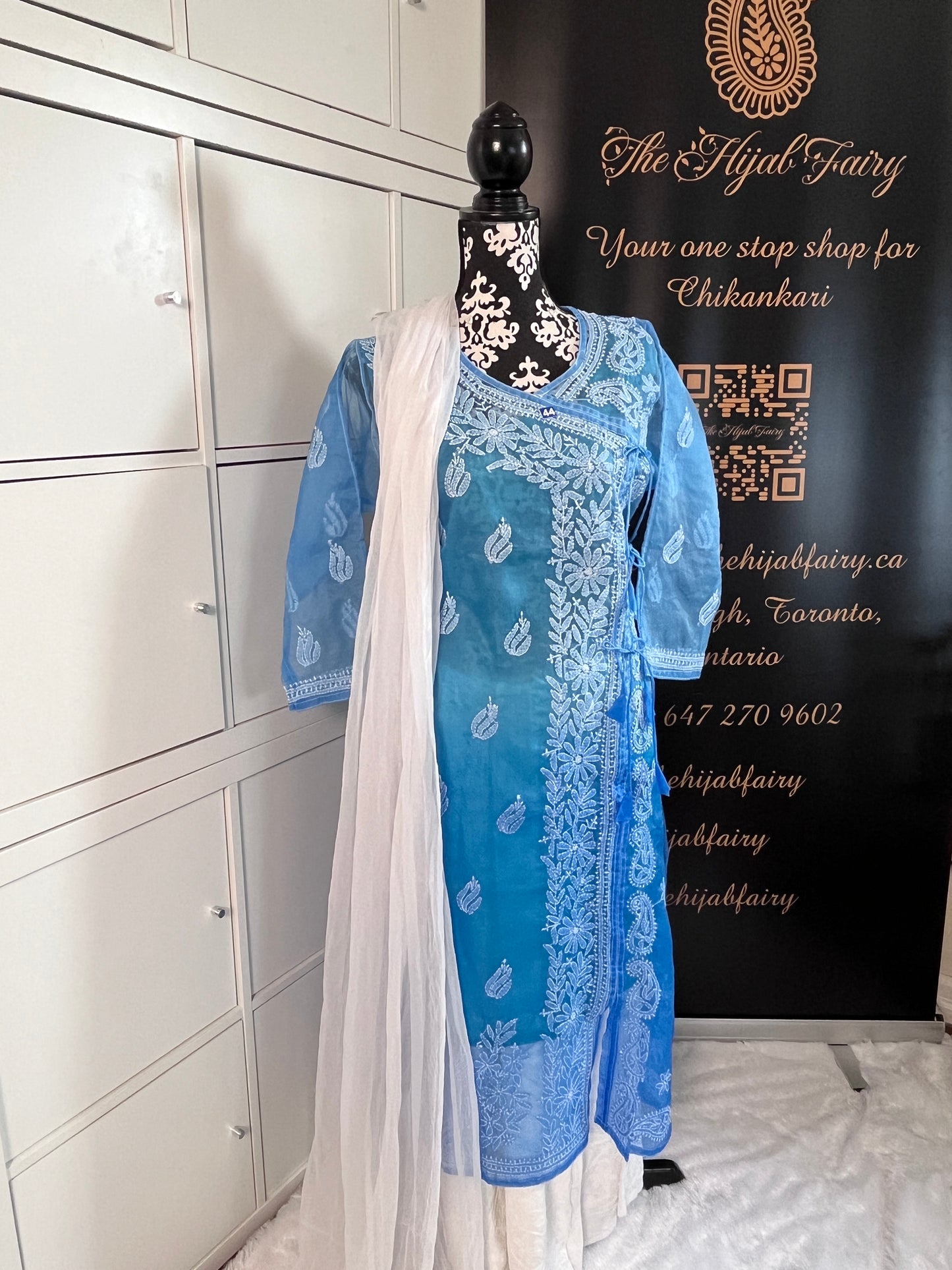 Organza Ombre Angrakha Blue