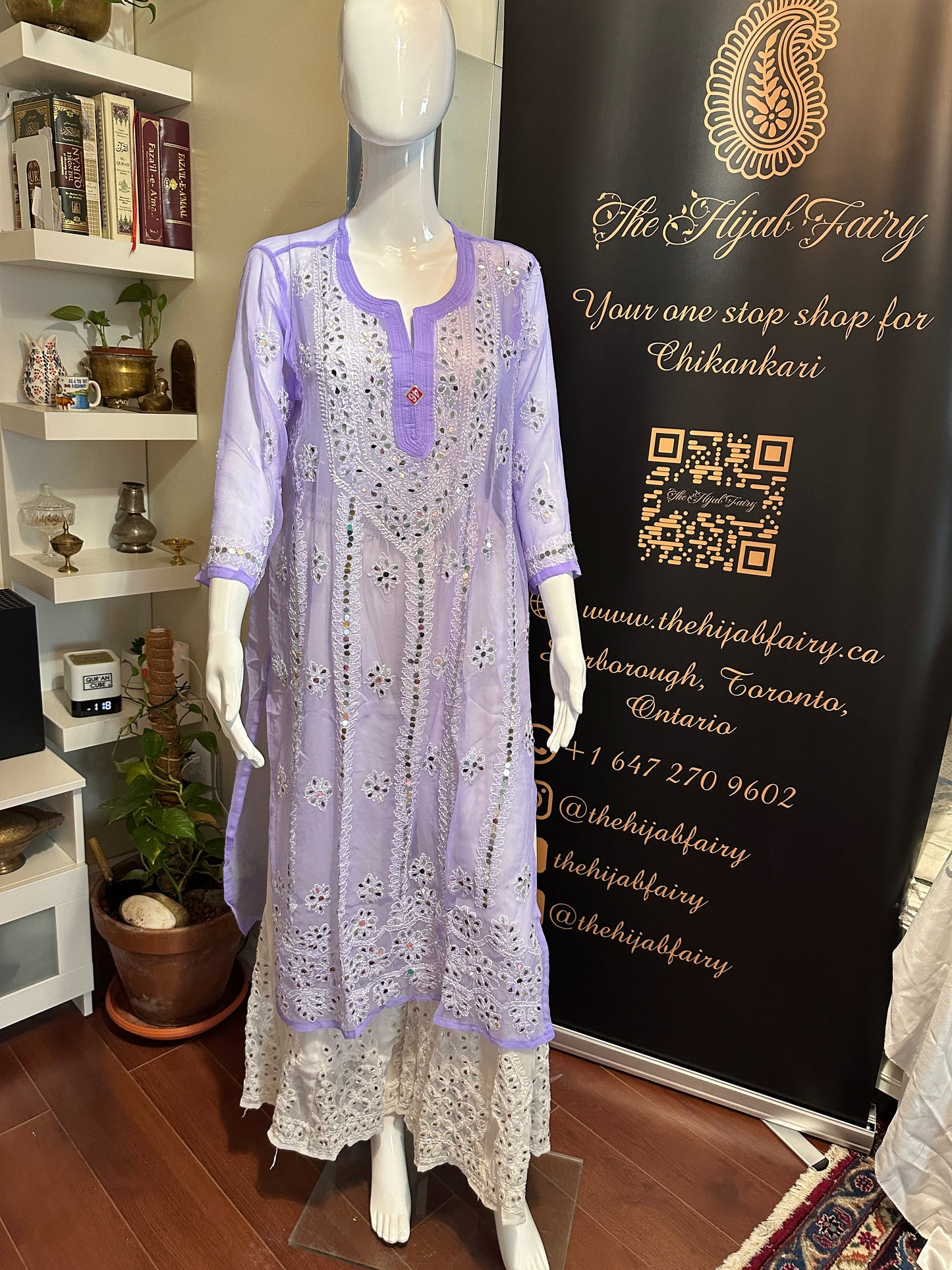 Lavender - Georgette Mirror Kurta