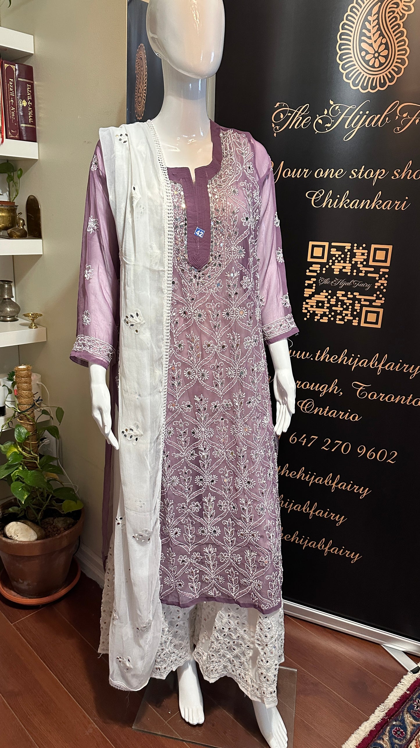 Dusty Lilac - Georgette Mirror Kurta