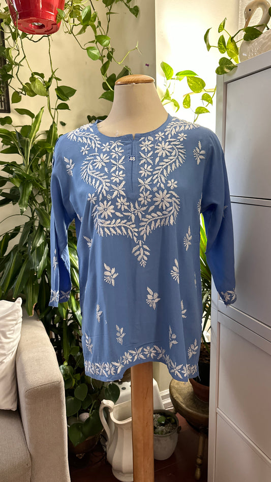 Cornflower Blue Modal Short Top