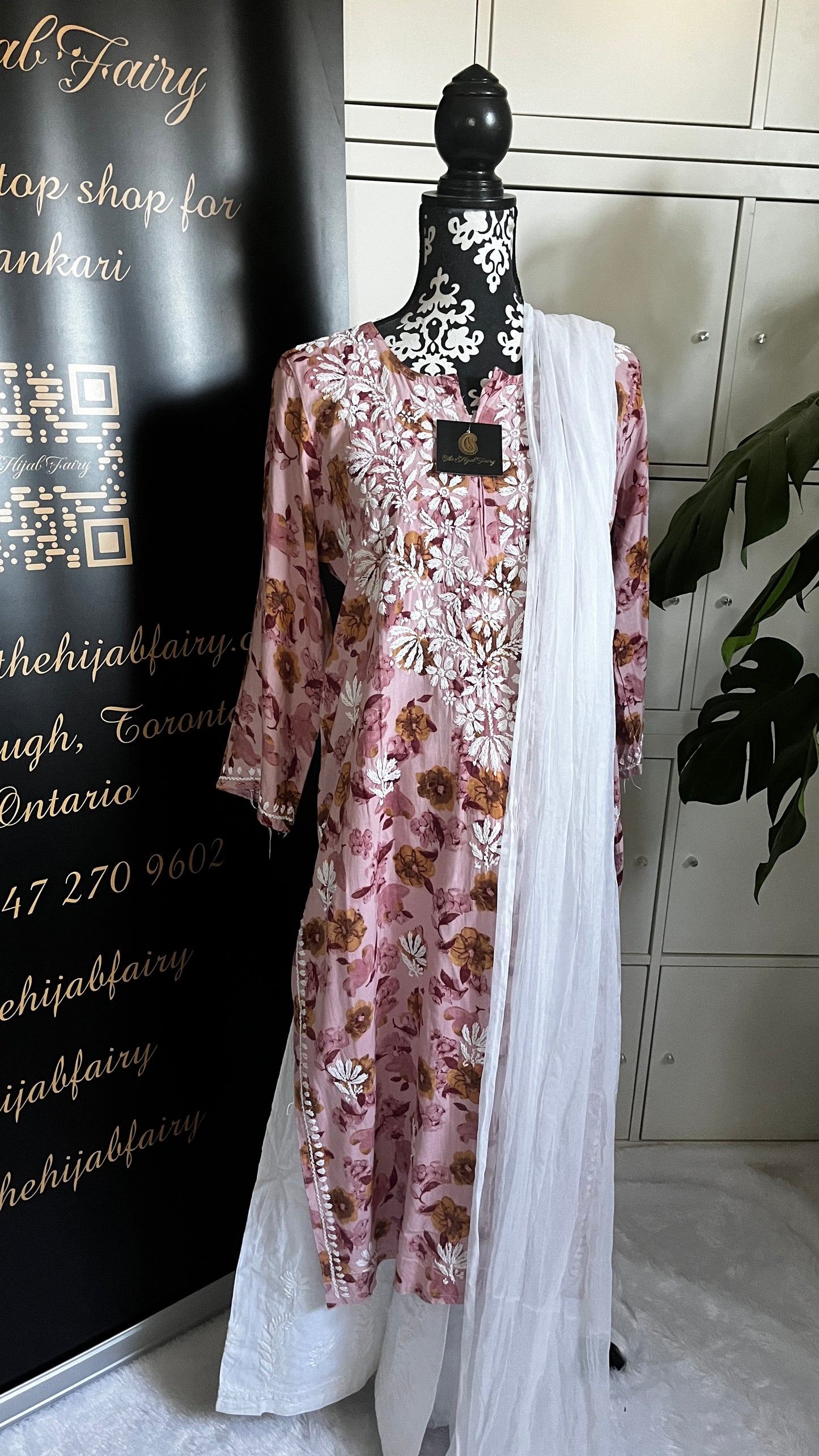 Rayon Printed Rose Pink Kurti (design A)