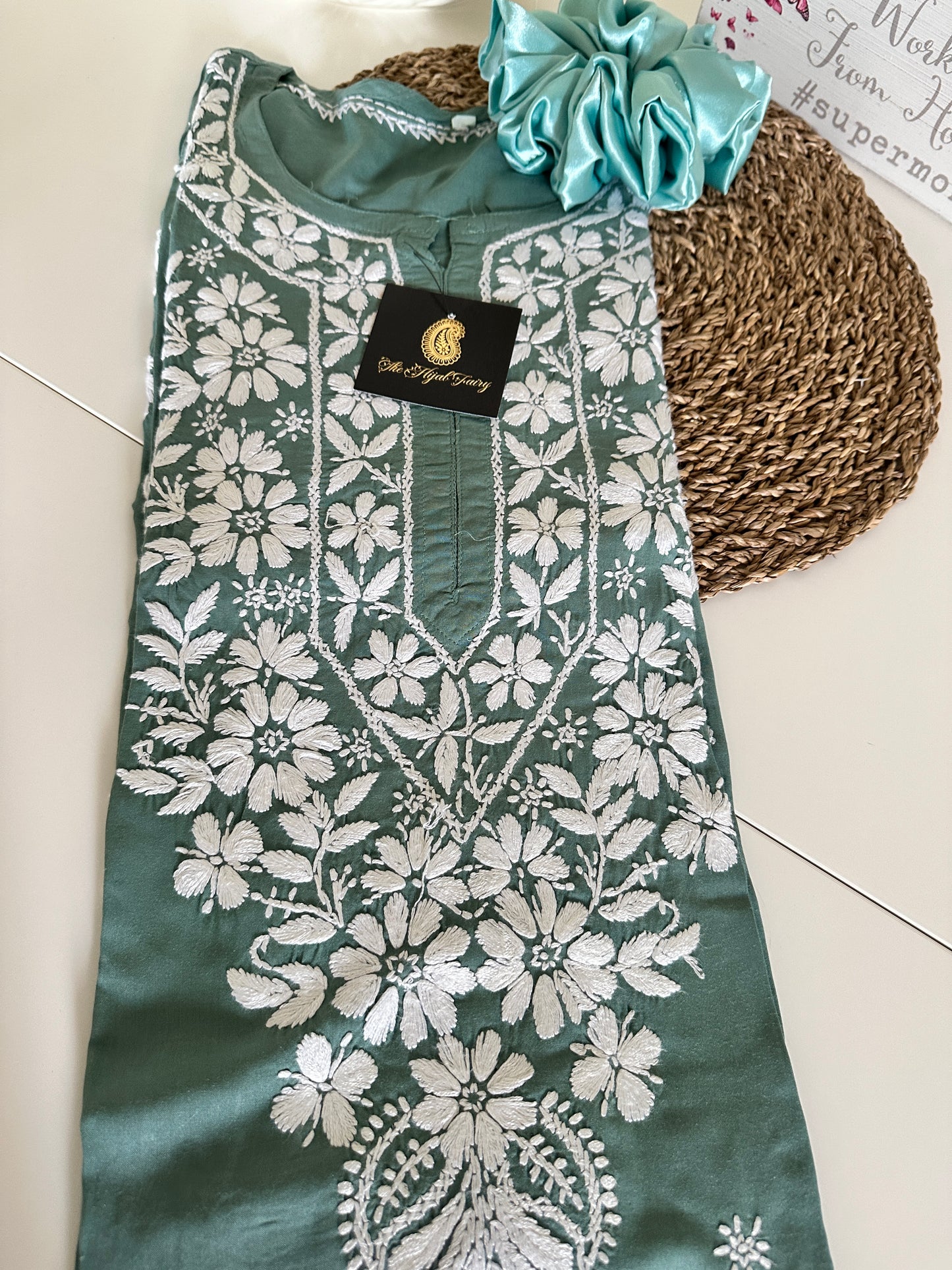 Jade Green - Modal Straight Long Kurta