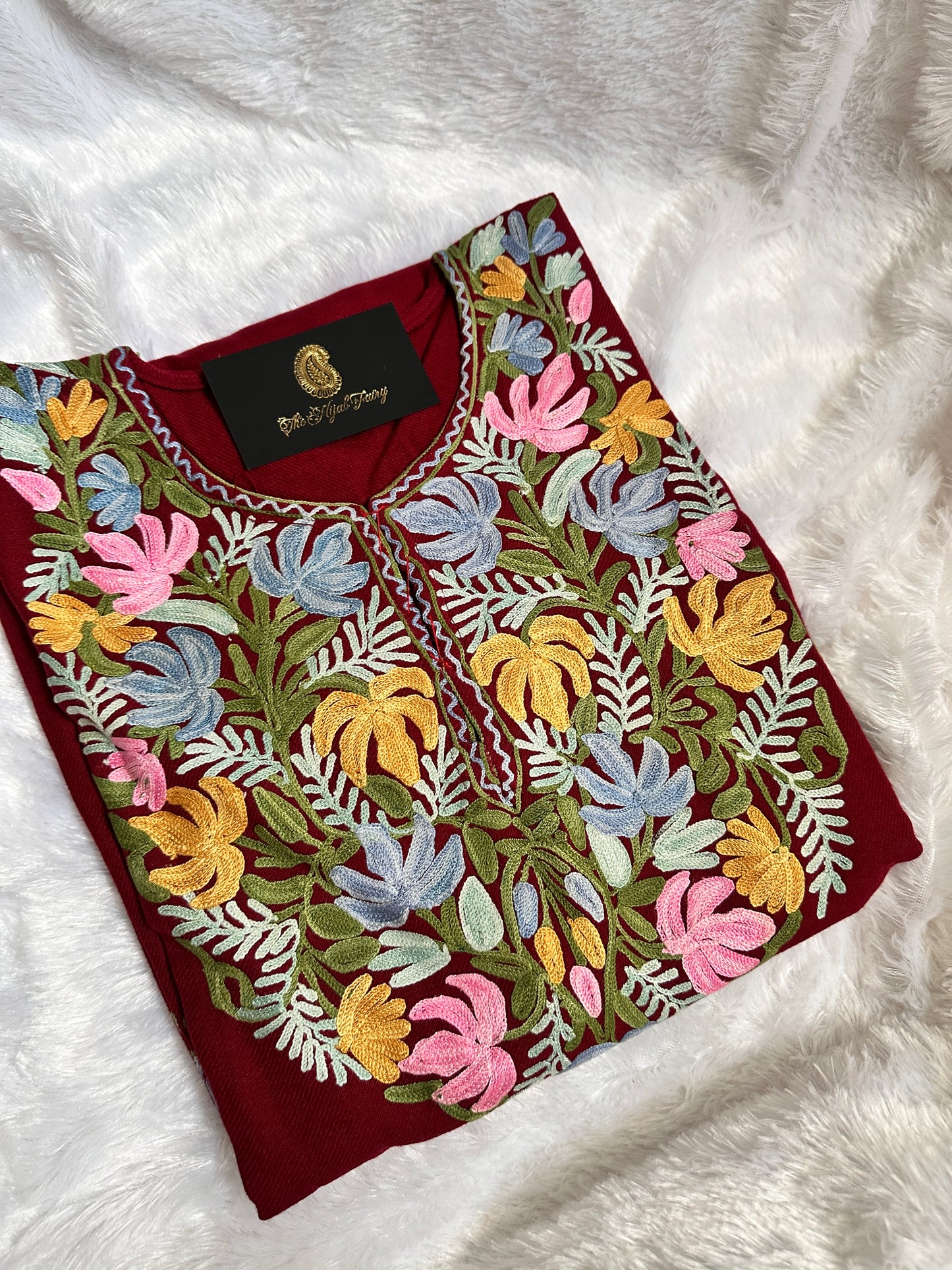 Pashmina Pheran - Maroon 1