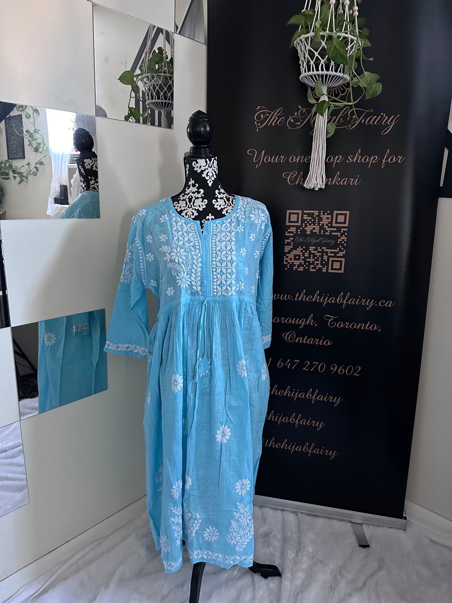 Blue - Slub Cotton Gown