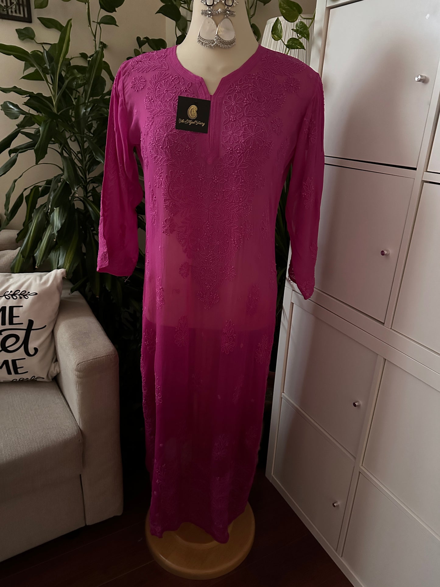 Magenta Ombré - Premium Viscose Kurti