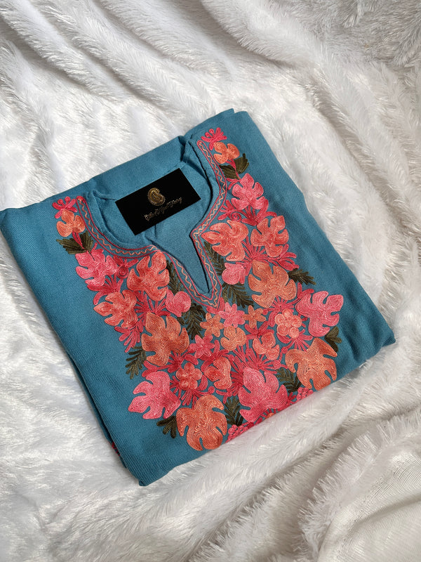 Pashmina Pheran - Light blue 1