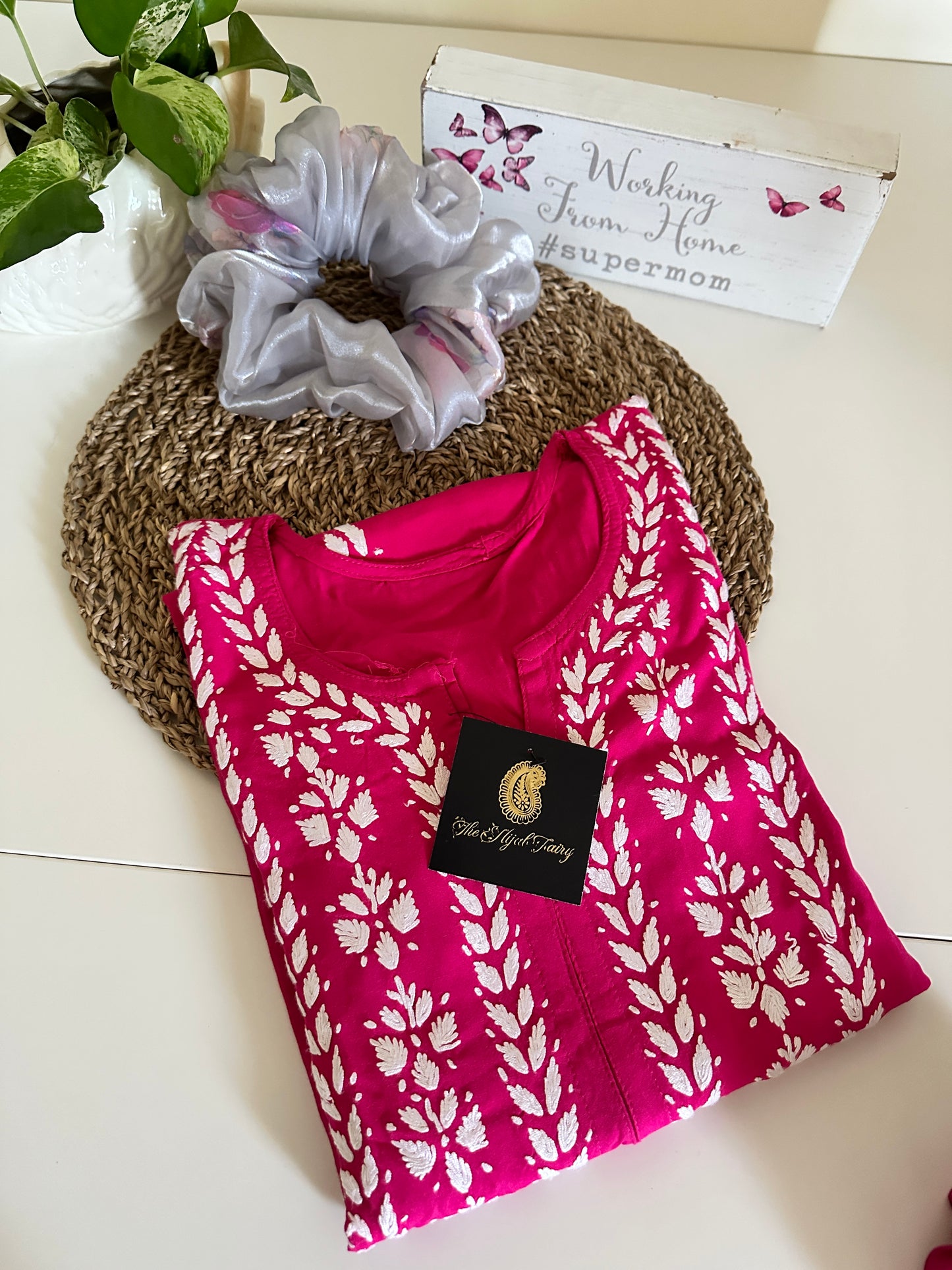 Hot Pink - Modal Straight Kurta