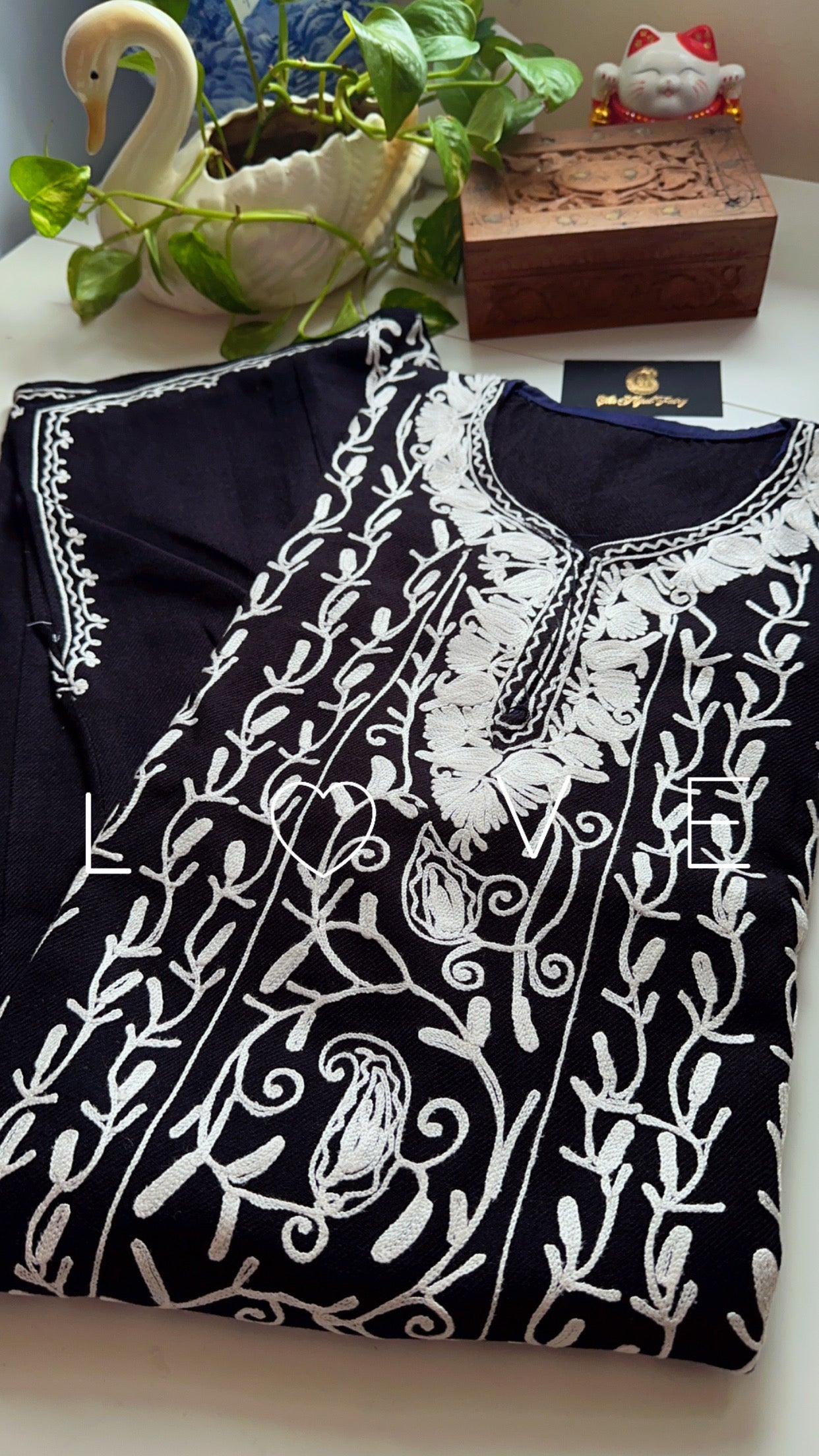 Pashmina Pheran - Black 1