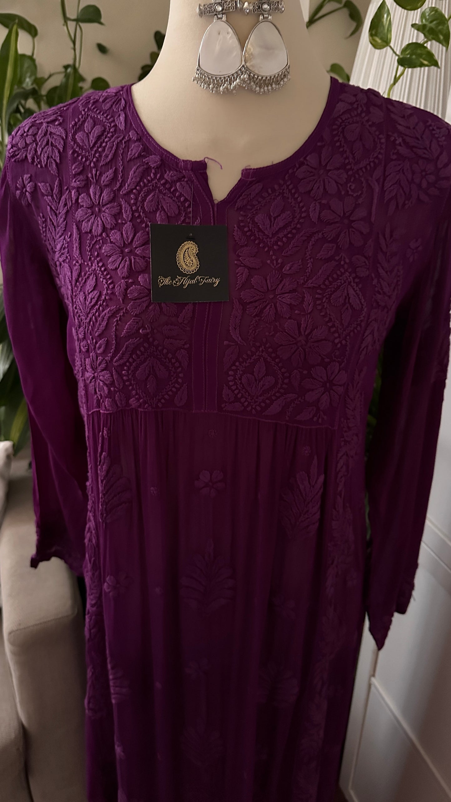 Purple - Premium Viscose Nyra Cut Kurti