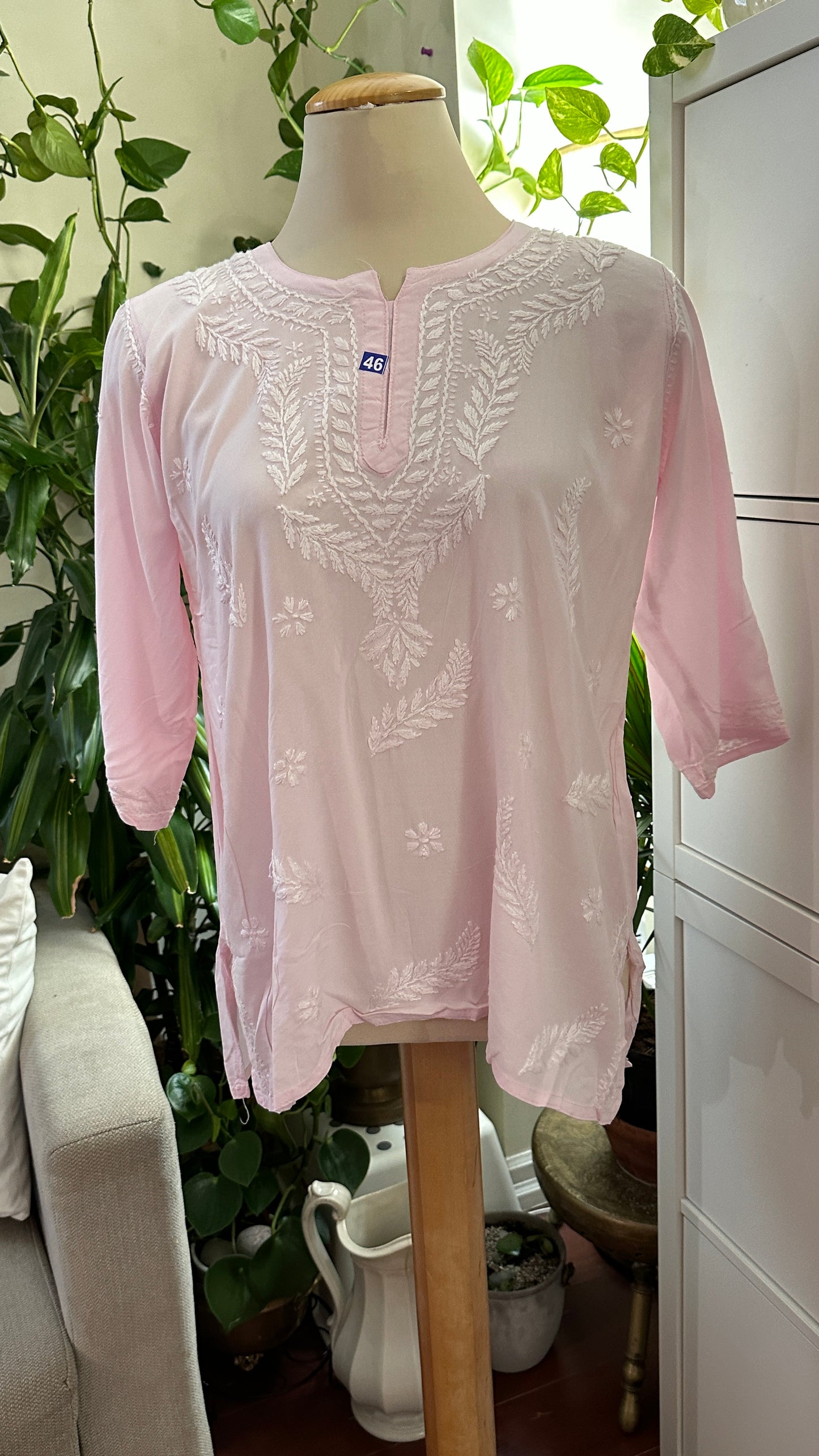 Light-Pink Modal Short Top