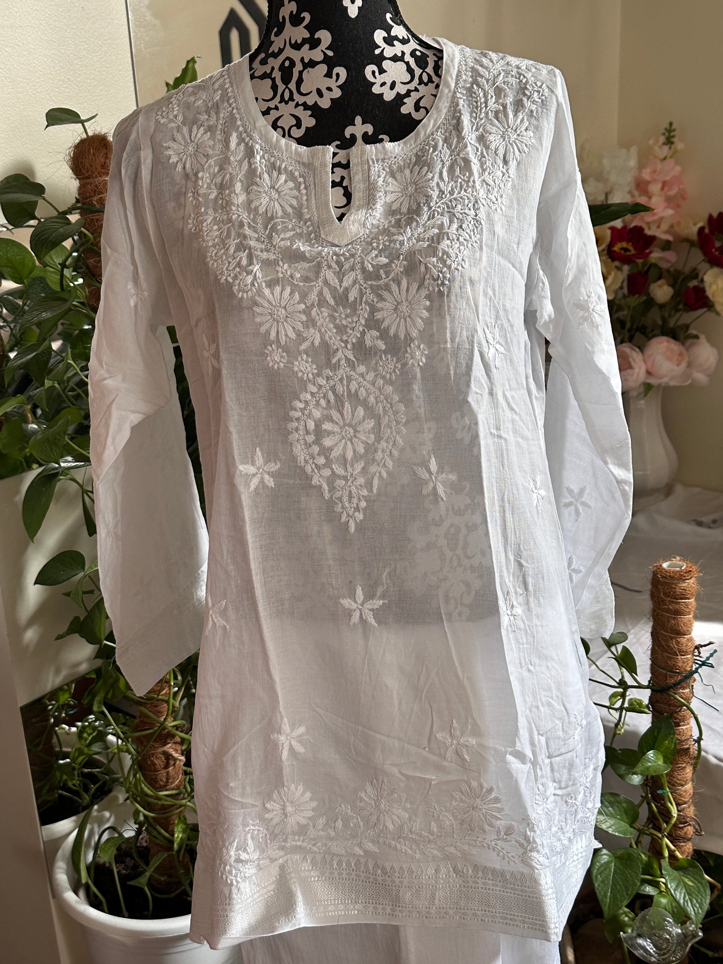 White - Short Cotton Kurti - Style B