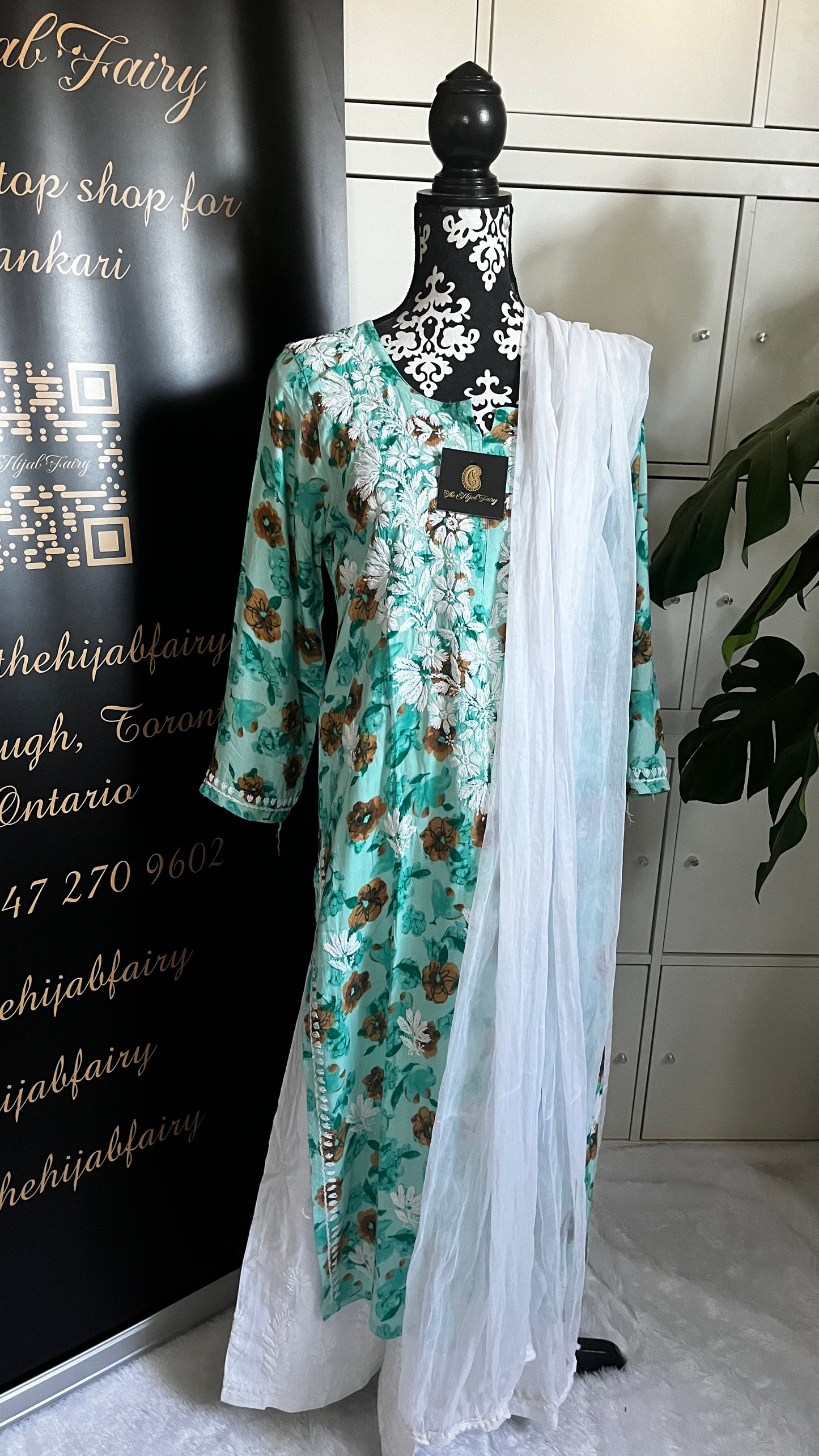 Rayon Printed Green Kurti (design A)