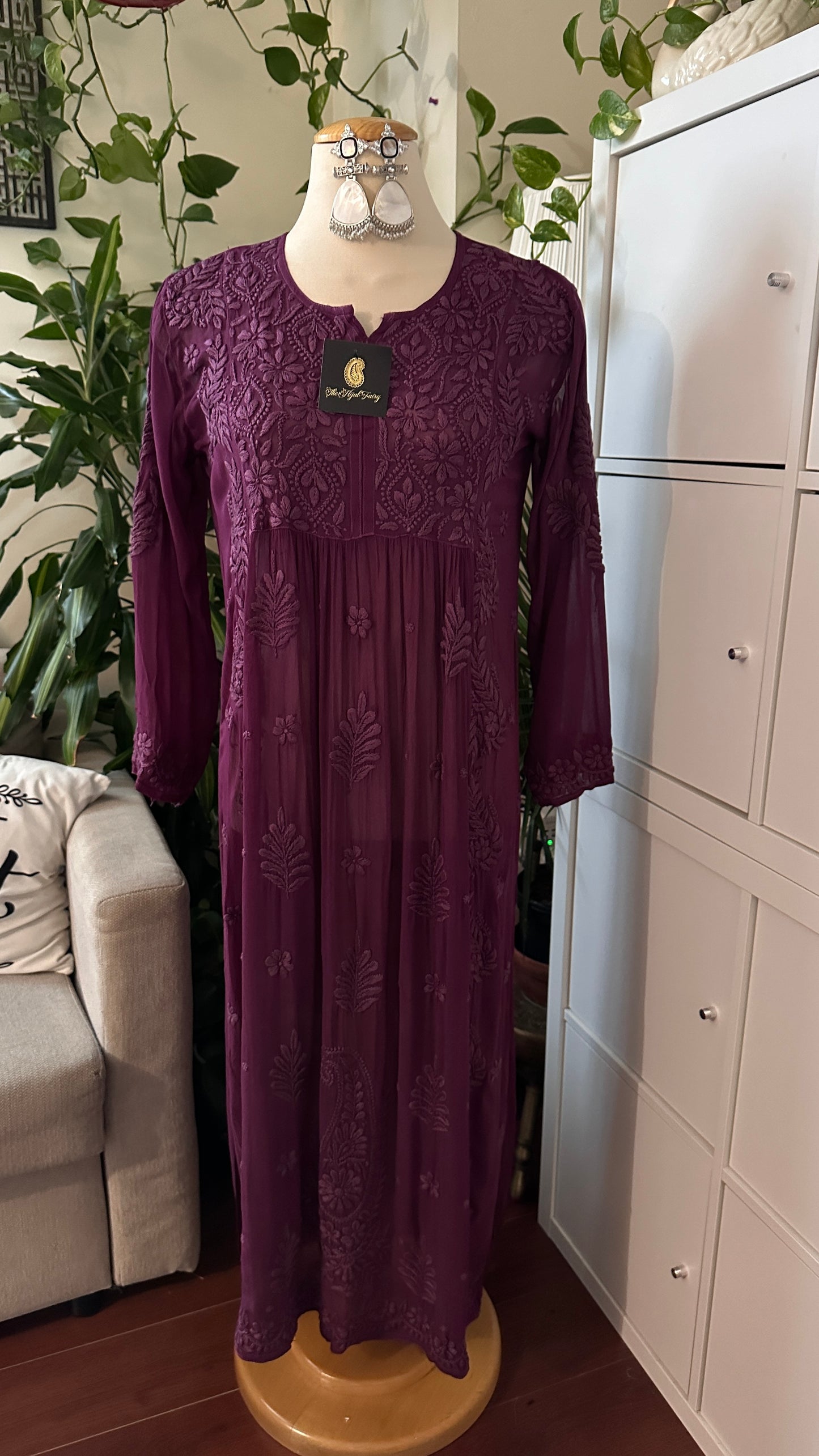 Deep Purple - Premium Viscose Nyra Cut Kurti