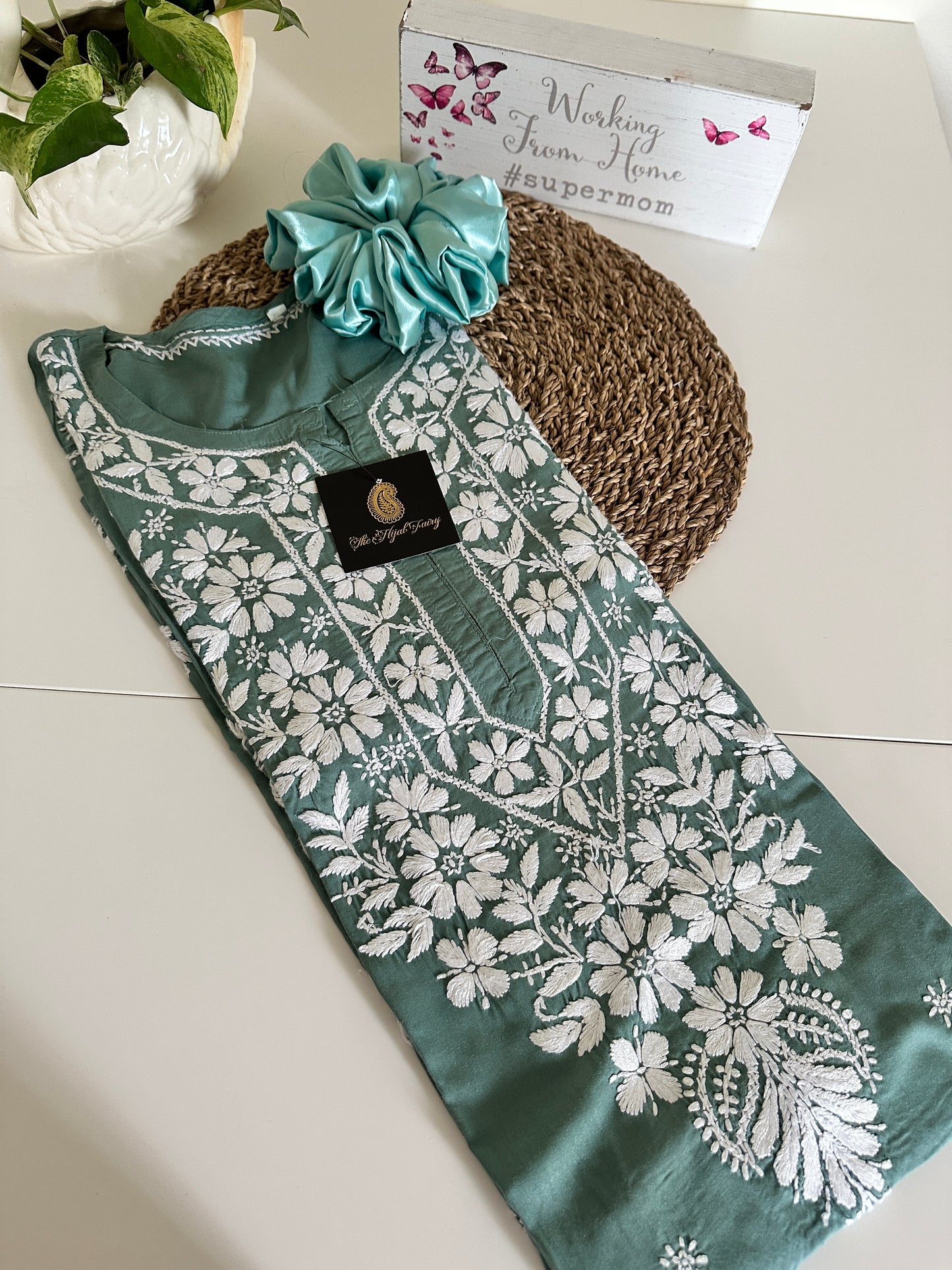 Jade Green - Modal Straight Long Kurta