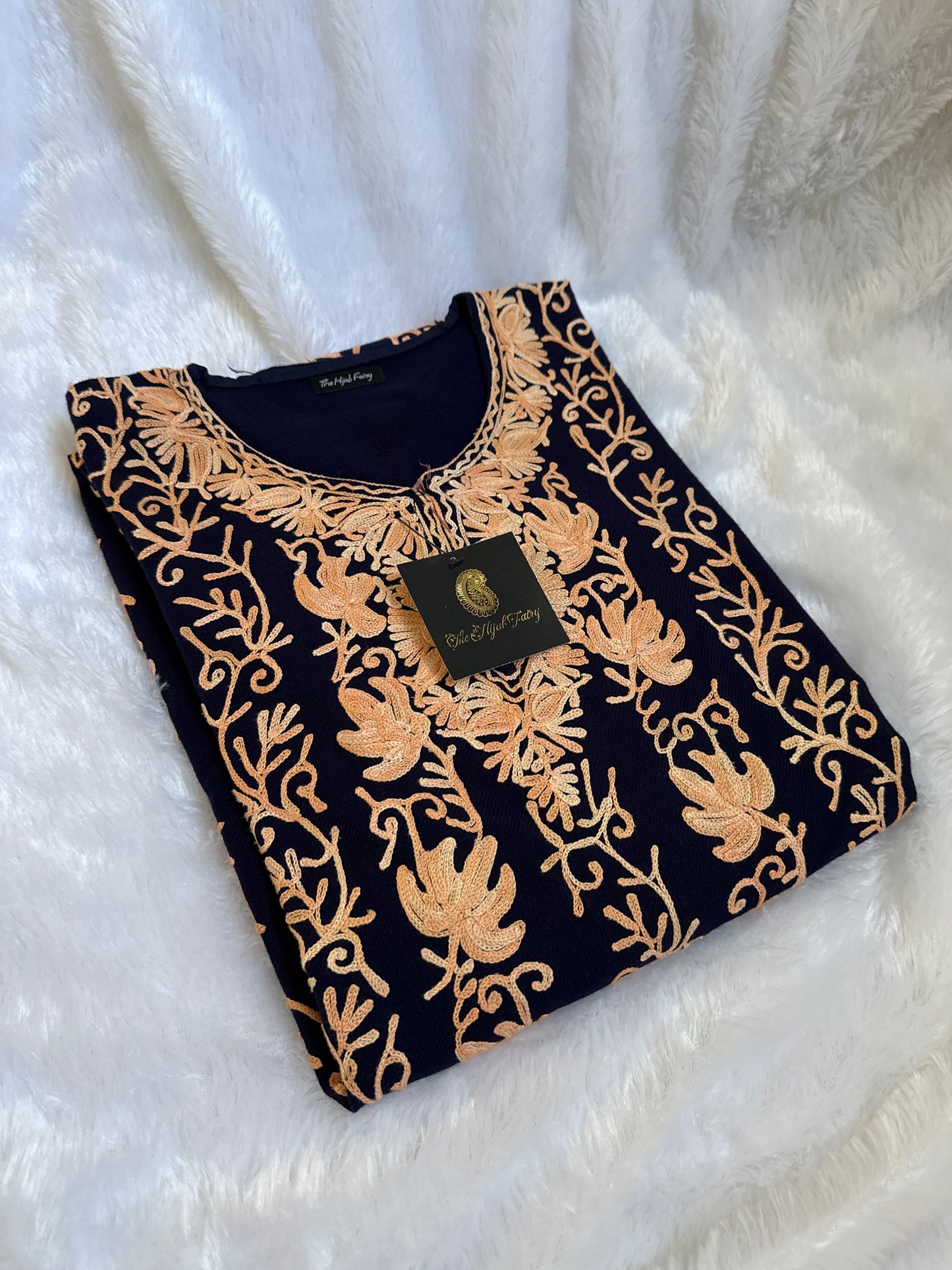 Pashmina Pheran - Navy Blue 9