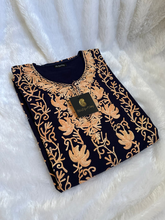 Pashmina Pheran - Navy Blue 9