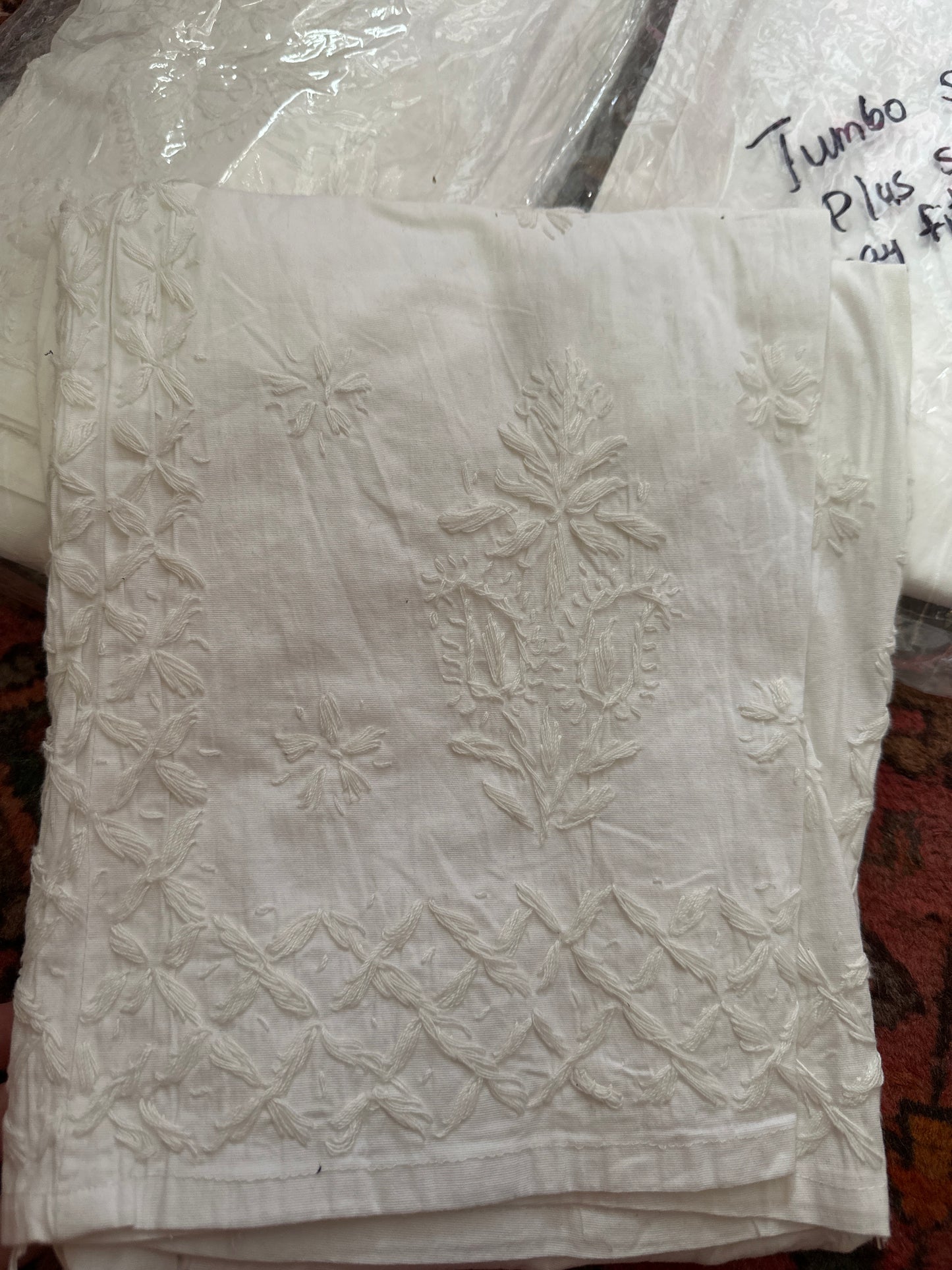 Chikankari Stretchable Plus Size Pants