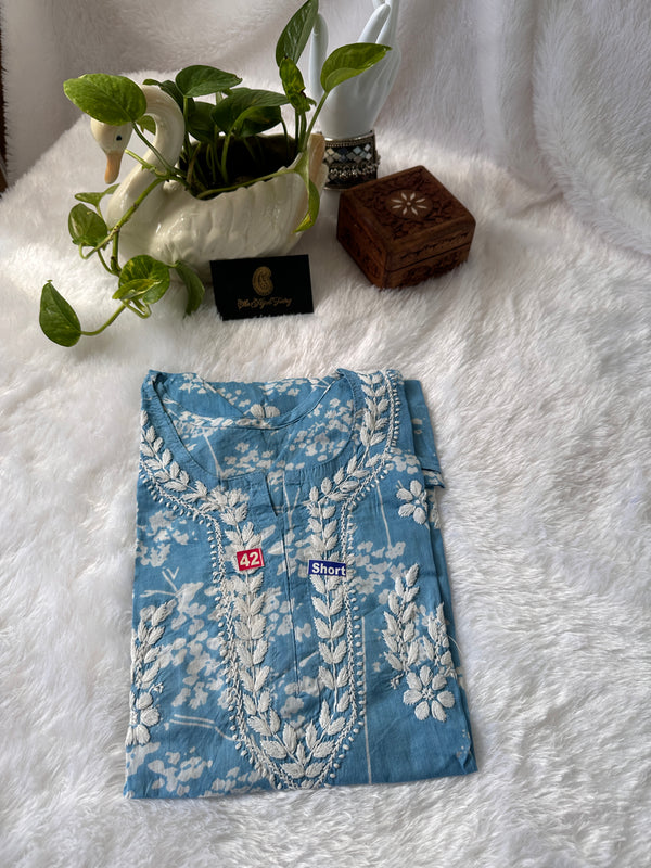 Blue - Malmal short top (design A)