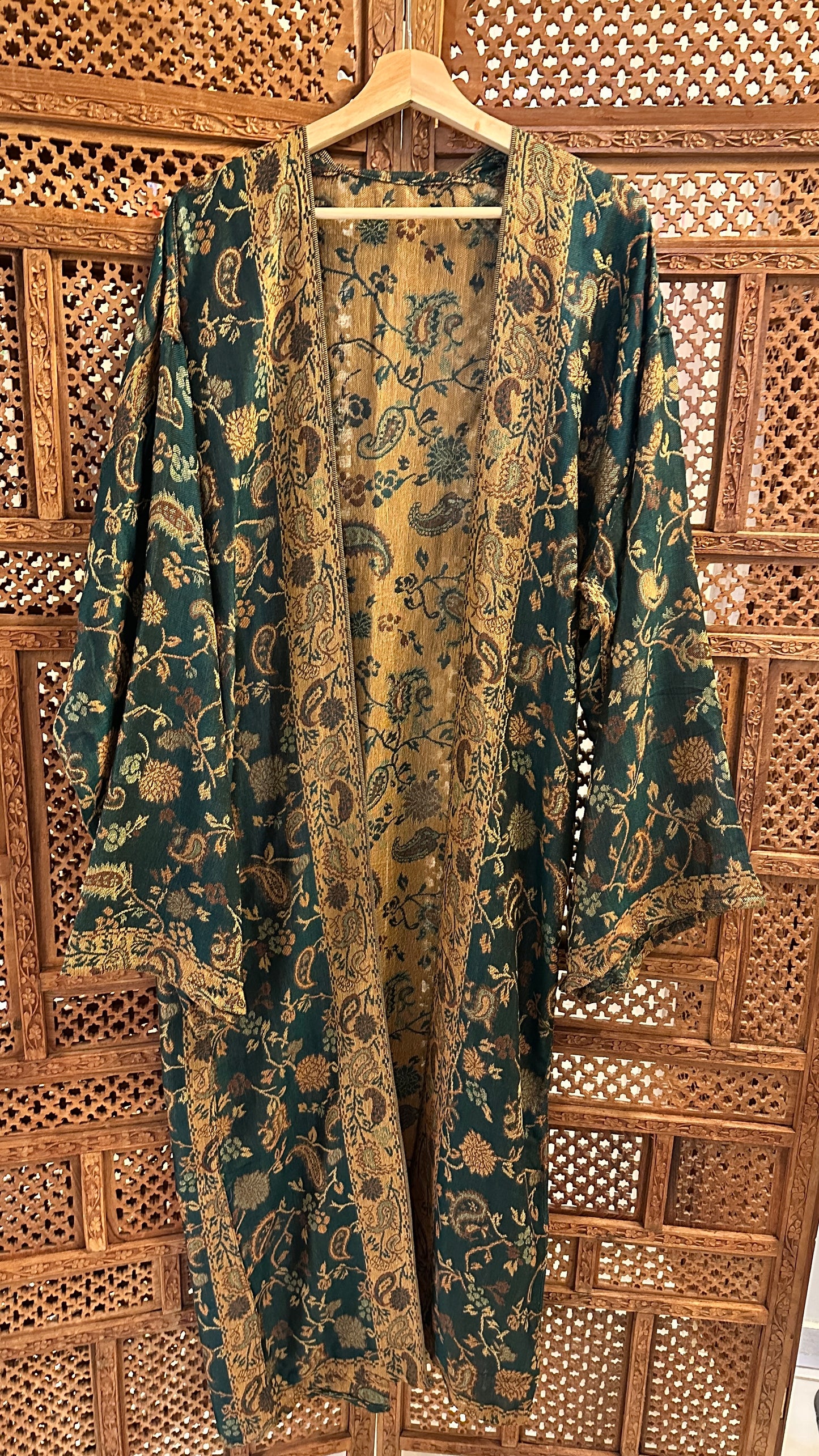 Pashmina Abaya - Peacock 2