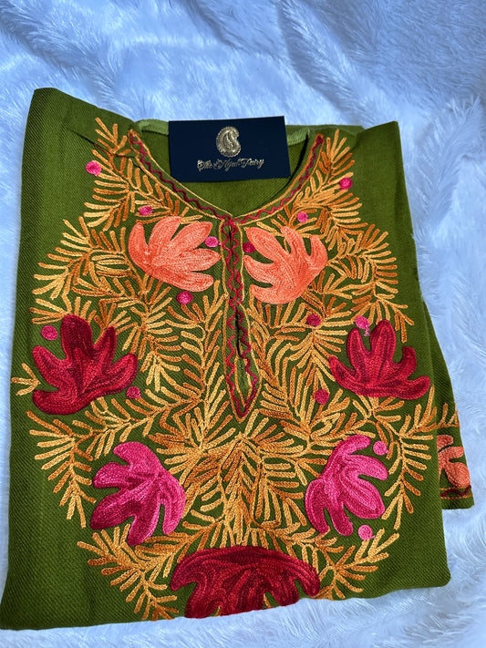 Pashmina Pheran - Green 7