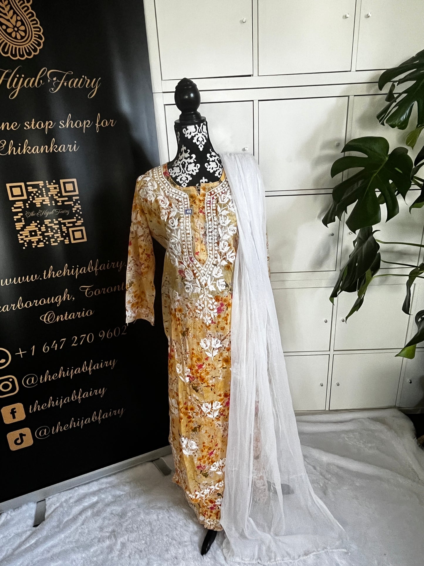 Floral  Yellow - Mulmul Printed Set - 2 Pc