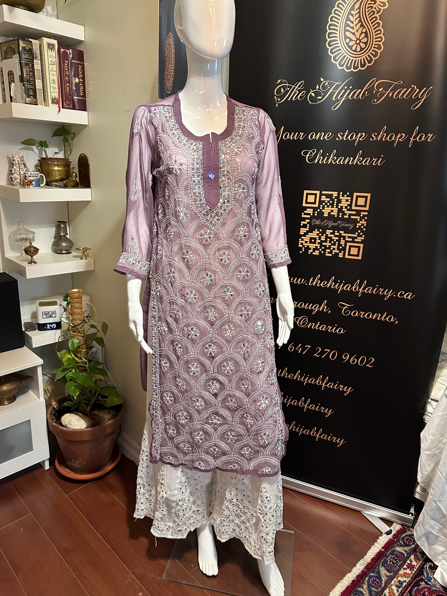 Dusty Lilac - Georgette Mirror Kurta