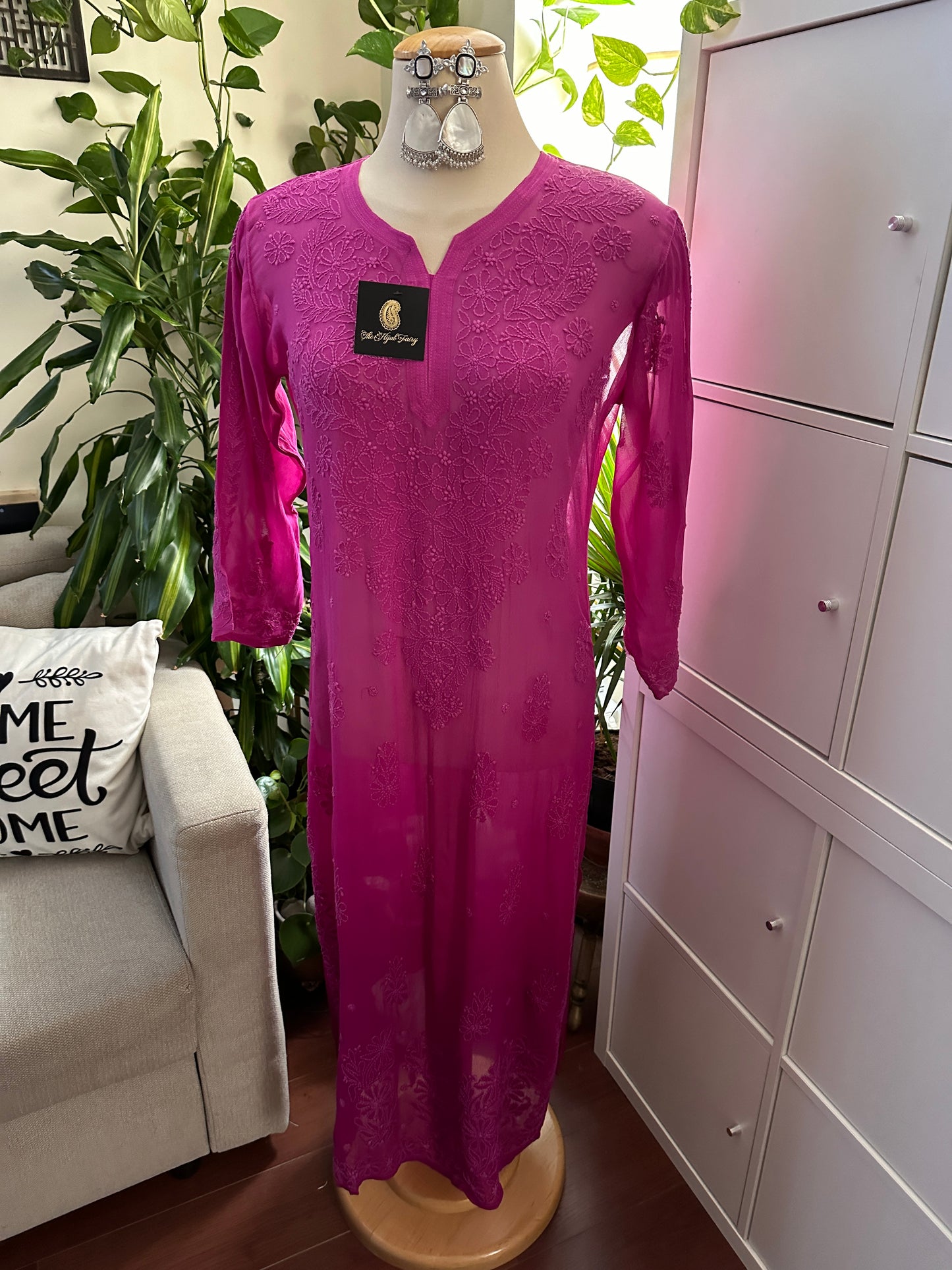 Magenta Ombré - Premium Viscose Kurti