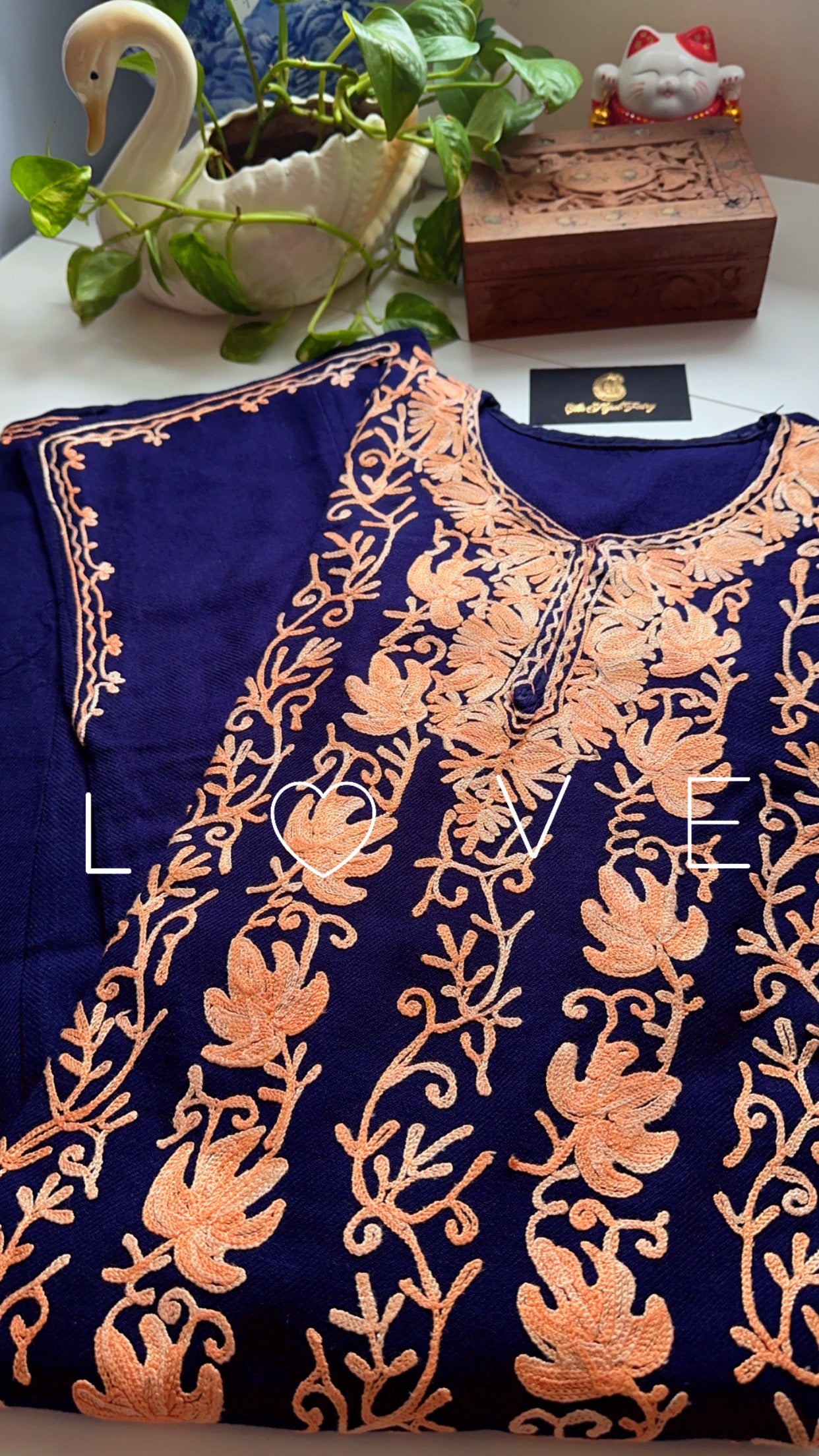 Pashmina Pheran - Navy Blue 9