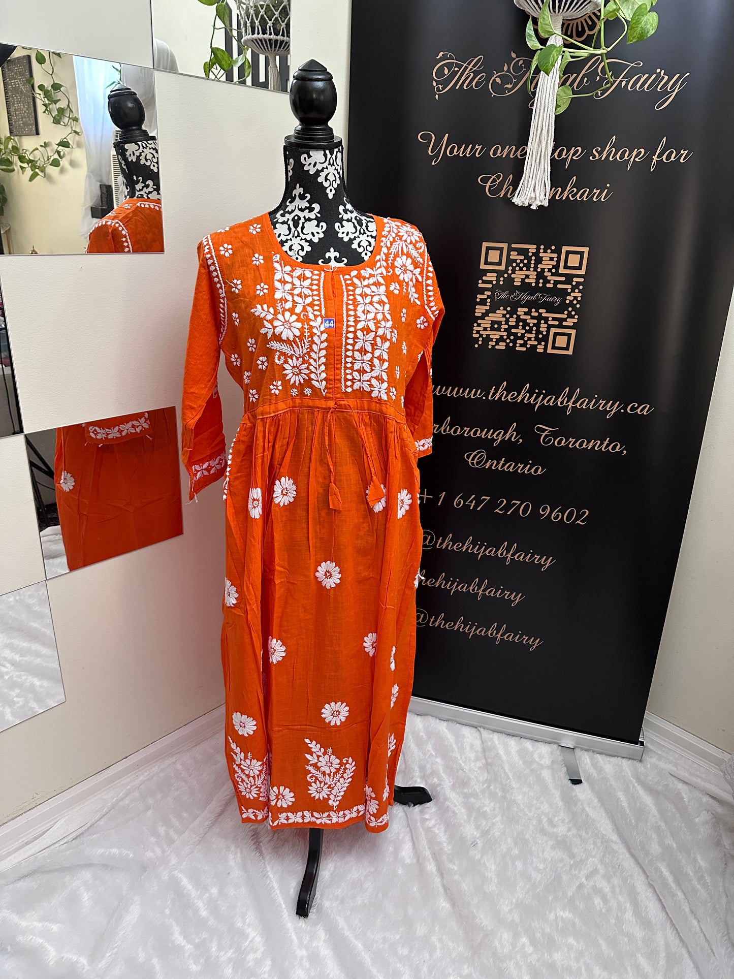 Orange - Slub Cotton Gown