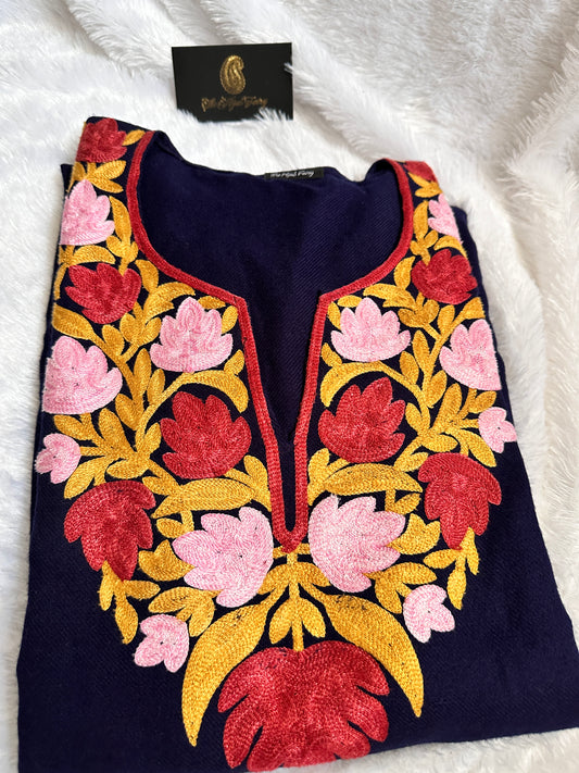 Pashmina Pheran - Navy Blue 2